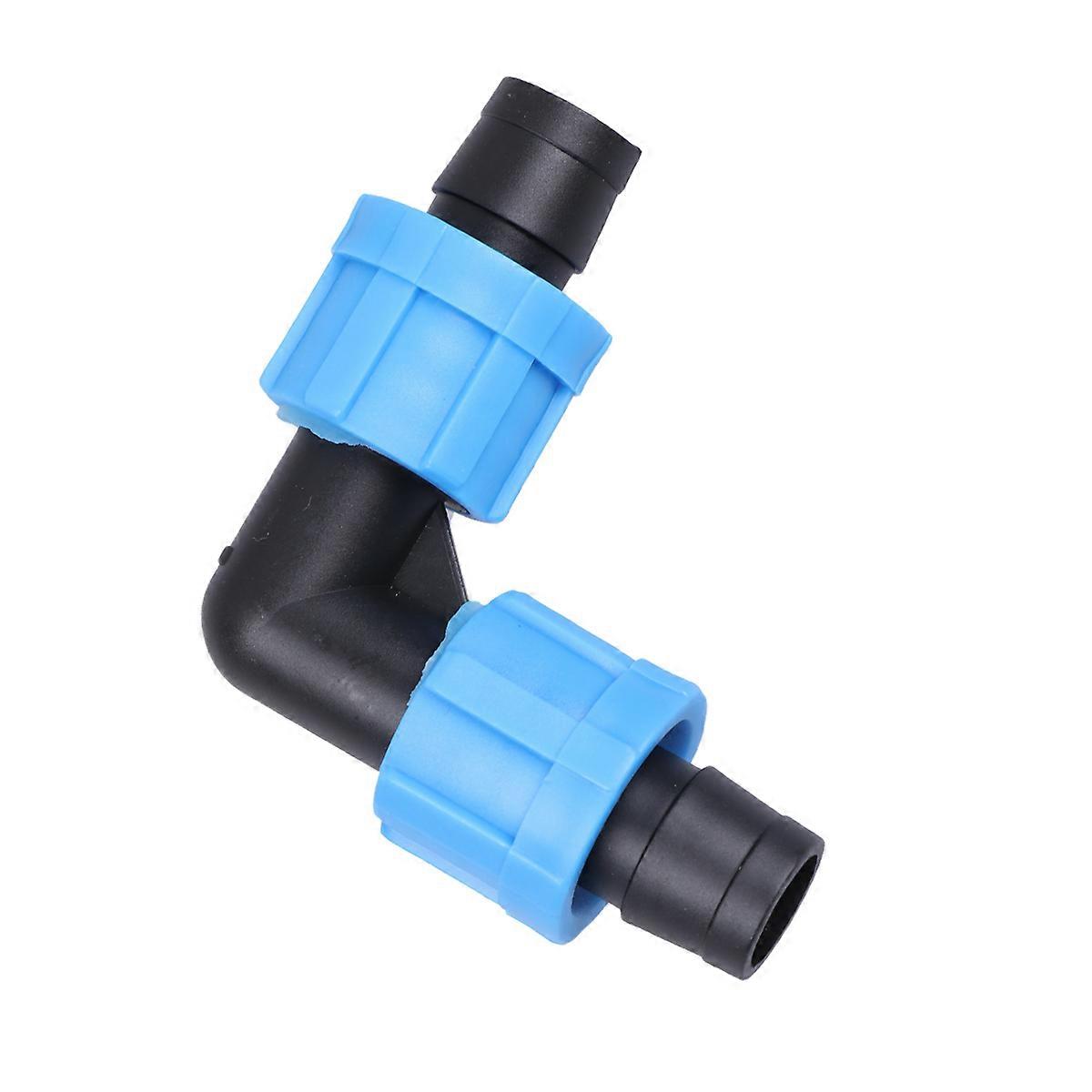 Irrigation Hose Connector Gardening Drip Irrigation System Fittings Curved Pattern Blue 6x6x1.5cm Drip Irrigation 10Pcs