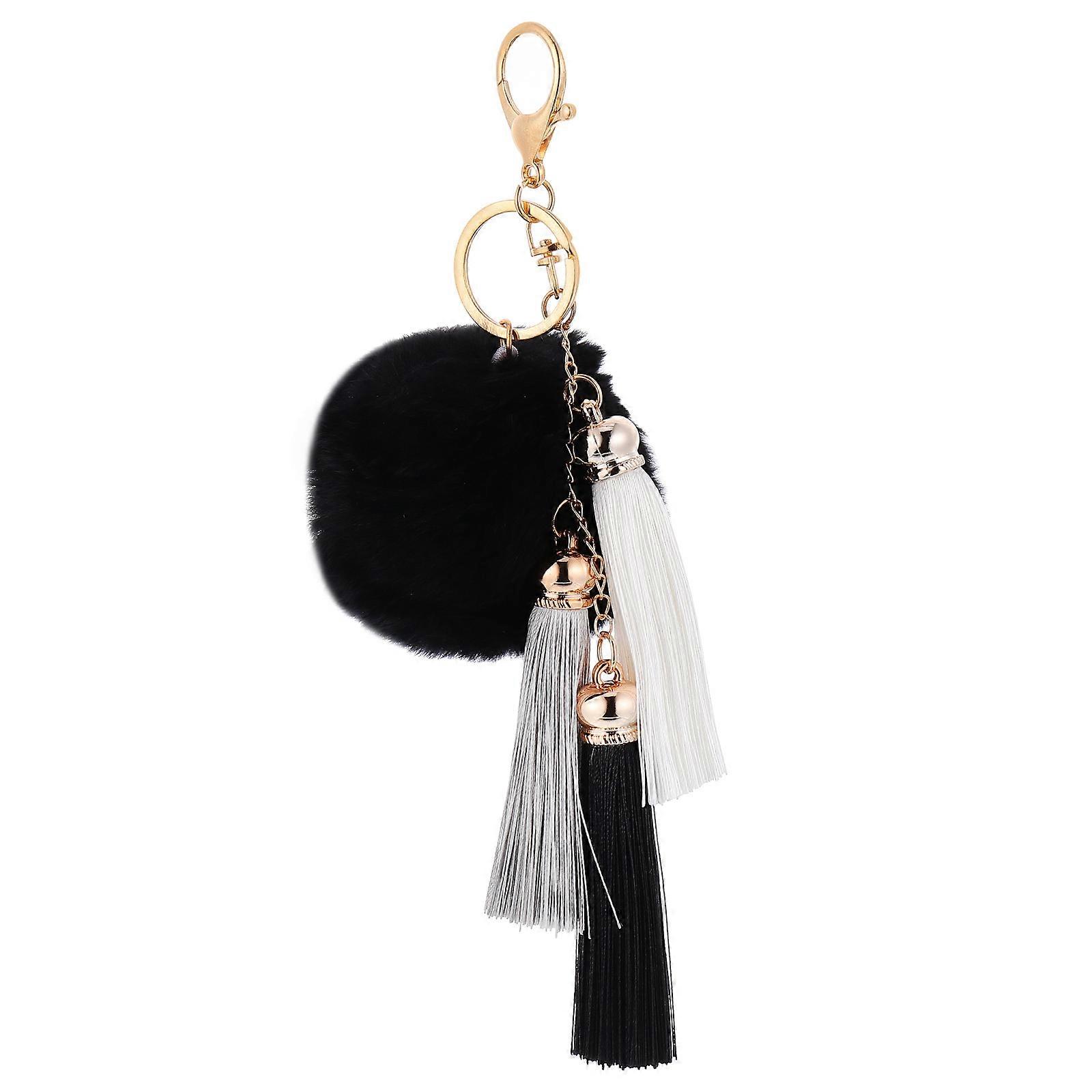 Black Key Chain Plush Keychain Pendant All Kinds Of People 21x8x8cm Key Storage 1Set