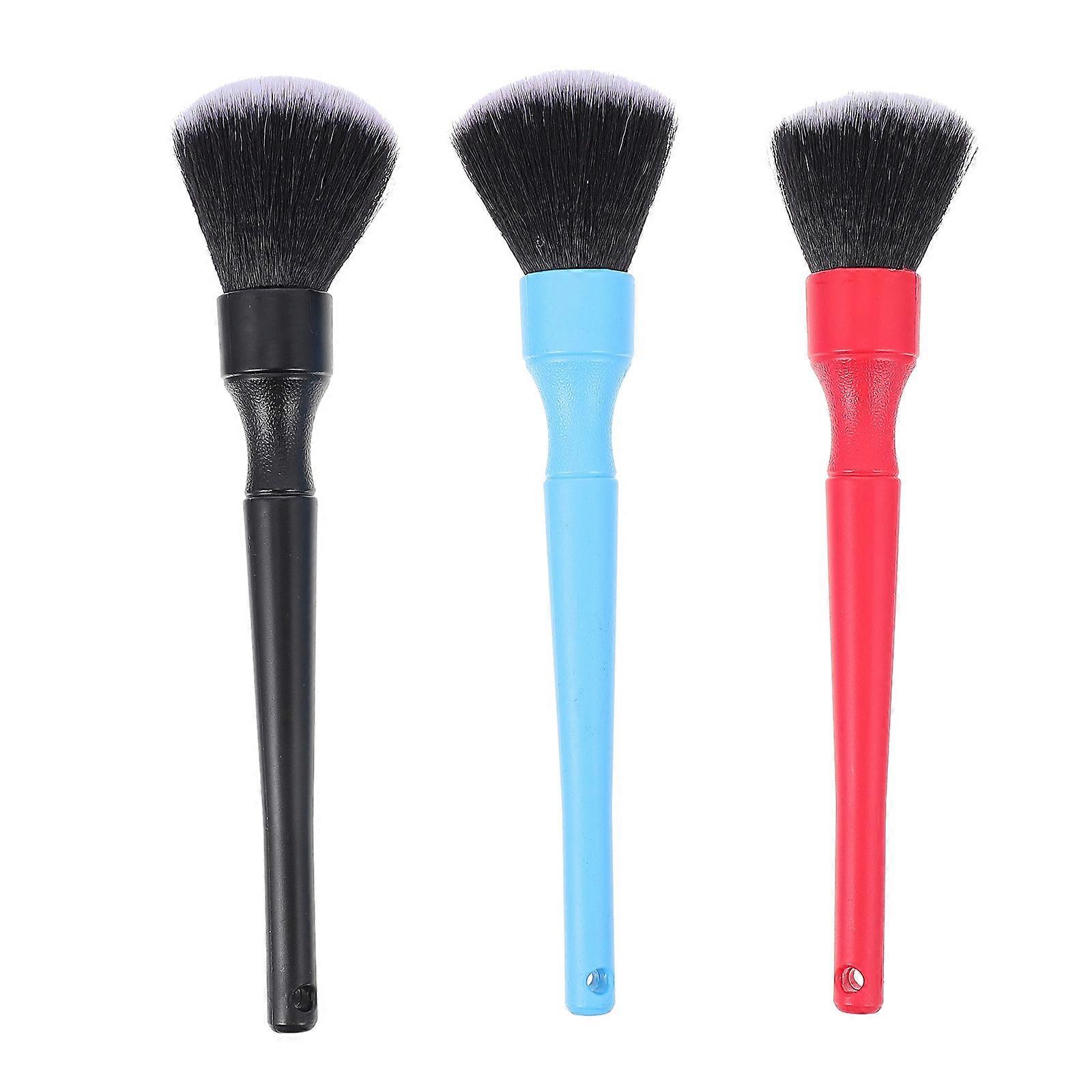 3pcs Ergonomic Car Detailing Brushes with Soft Bristles for Interior & Air Vent Cleaning – Durable Cleaning Tools for Vehicle Maintenance