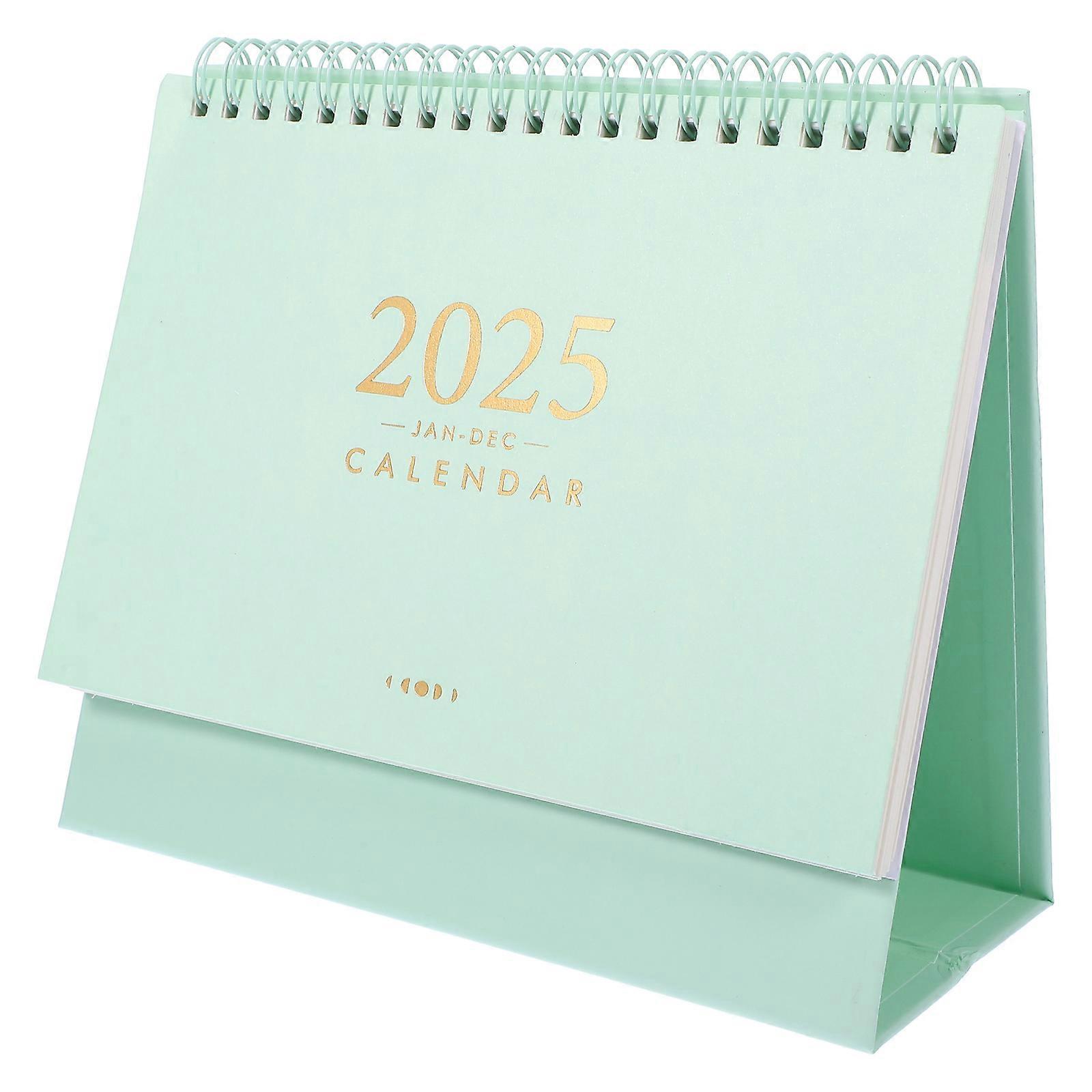 Aesthetic Desk Calendar 2025 Rectangular Shape Date Tracking For Teachers Students 1Pcs