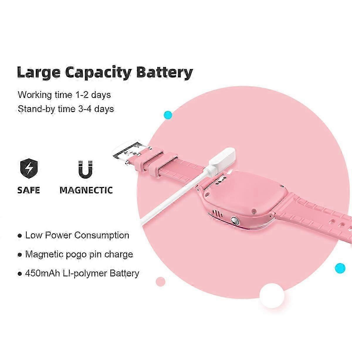 Vattentät Barn Smart Watch Tracker, med Call Function Svart