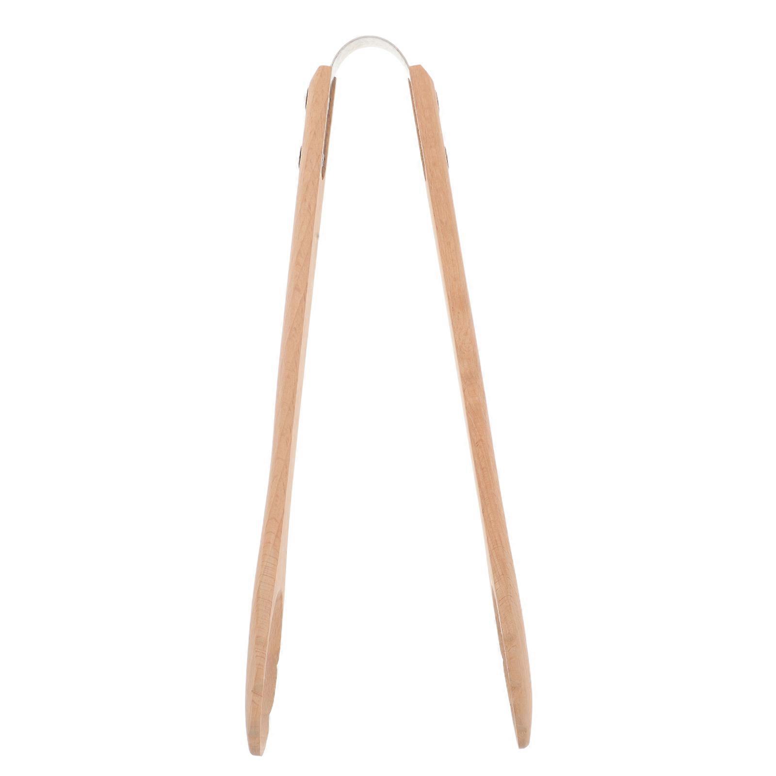 Wooden Tongs For Cooking Baking Bread Food Clip With Heat Resistant Function 1Pcs