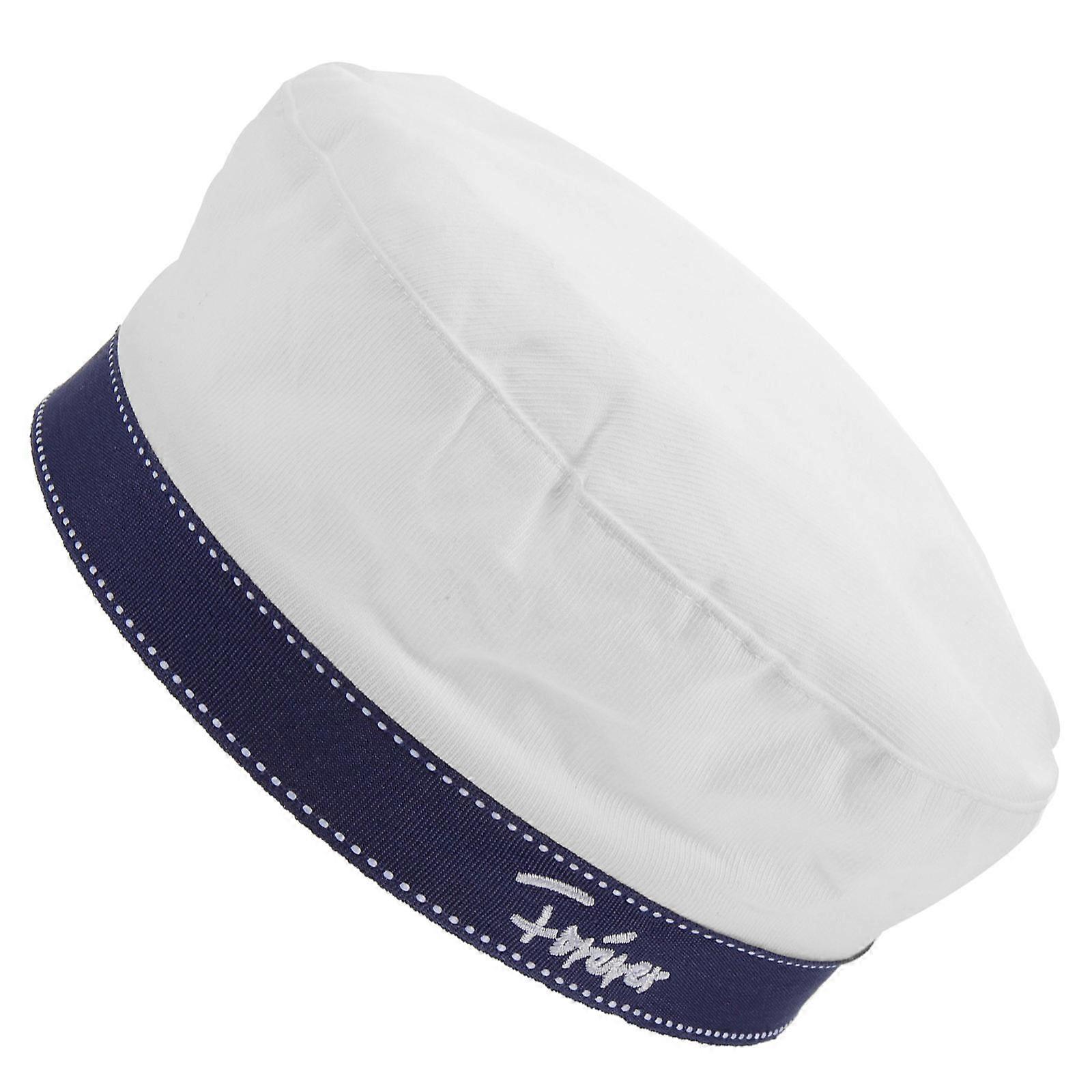 Sailor Barett Hat Stylish Beret Hat School Uniform Style White 1Pc