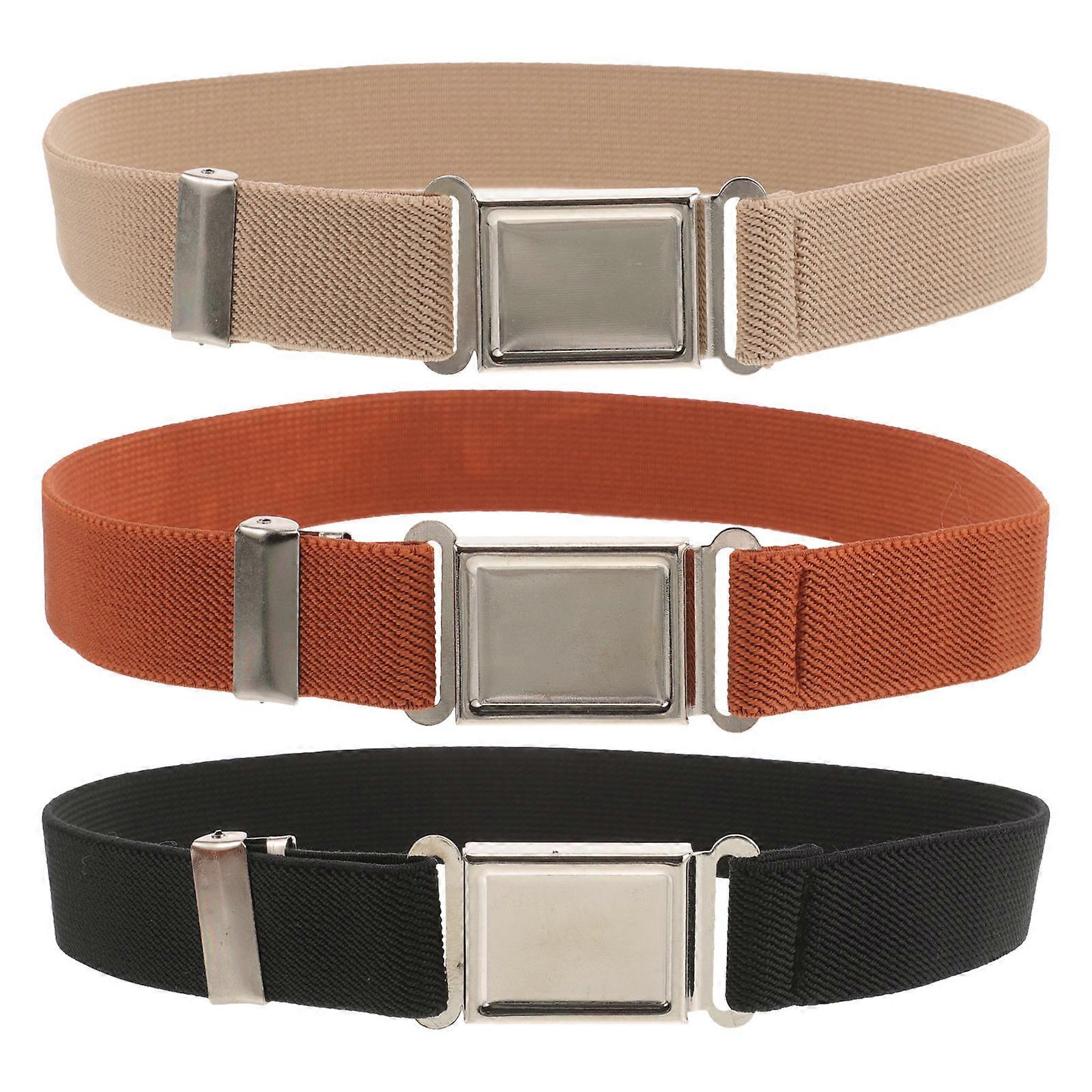 3pcs Adjustable Magnetic Buckle Belts for Boys and Unisex Durable Strong Construction