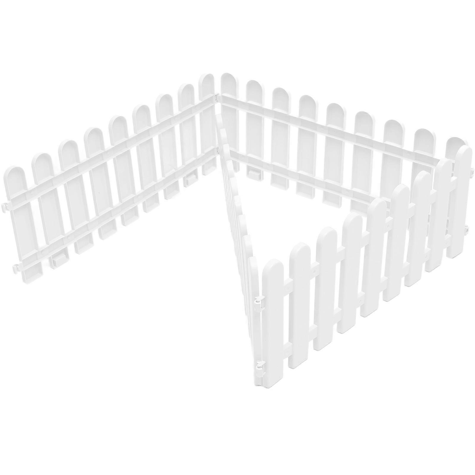 4pcs Durable Garden Fence Border Edging – Decorative Lawn Protector for Courtyard Landscaping, Easy Assembly & Stylish Outdoor Design