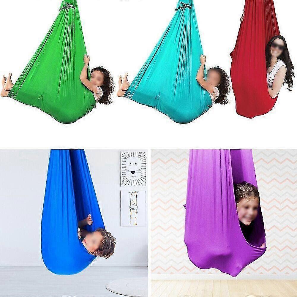 Kids Sensory Swing - Therapy Rocking Chair for Autism & Aspergers - Red