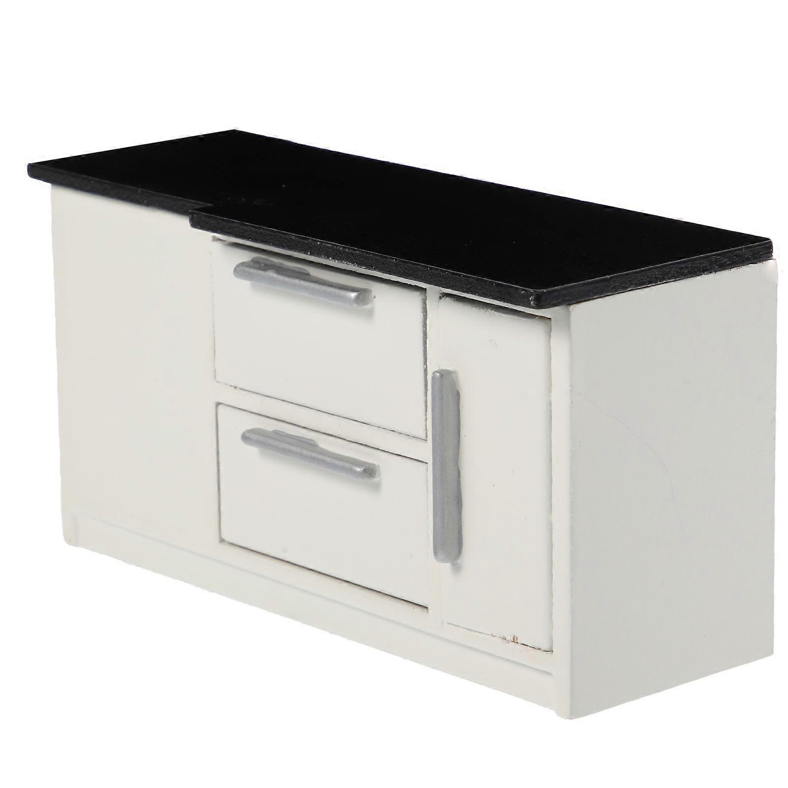 Miniature Accessory Mini Kitchen Cabinet Furniture Model Diy Supplies Square Shape For Craft Projects 1Set