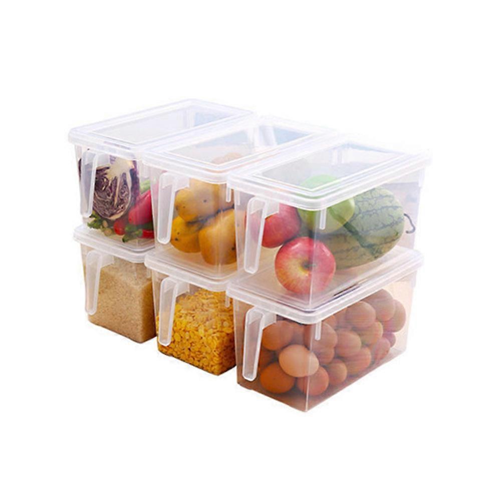 Freezer Box With Cover Food Storage Plastic Rectangular Cupboard Organization Household Users 1Set