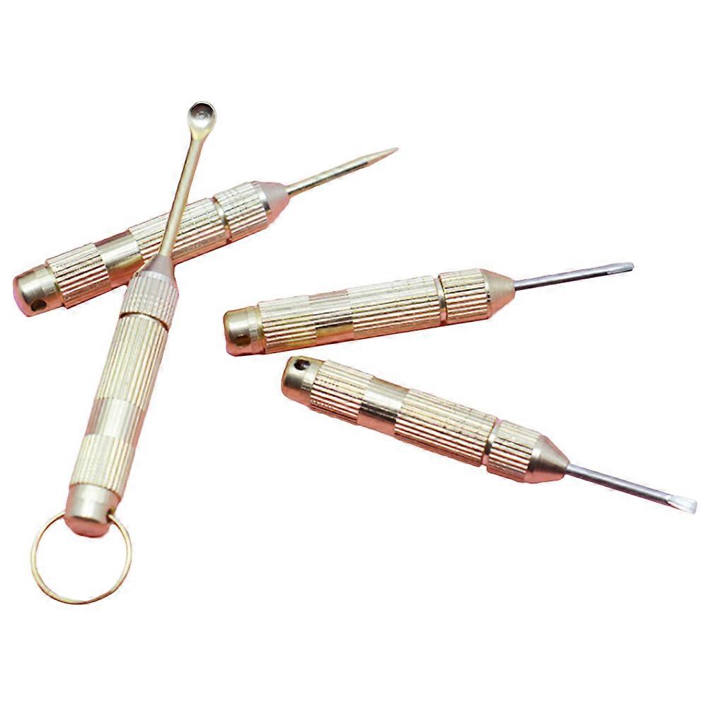 Zichtbare oorlepel oorreiniger set goud 8x0,7x0,7 cm verwijderbaar handgereedschap 10 stuks