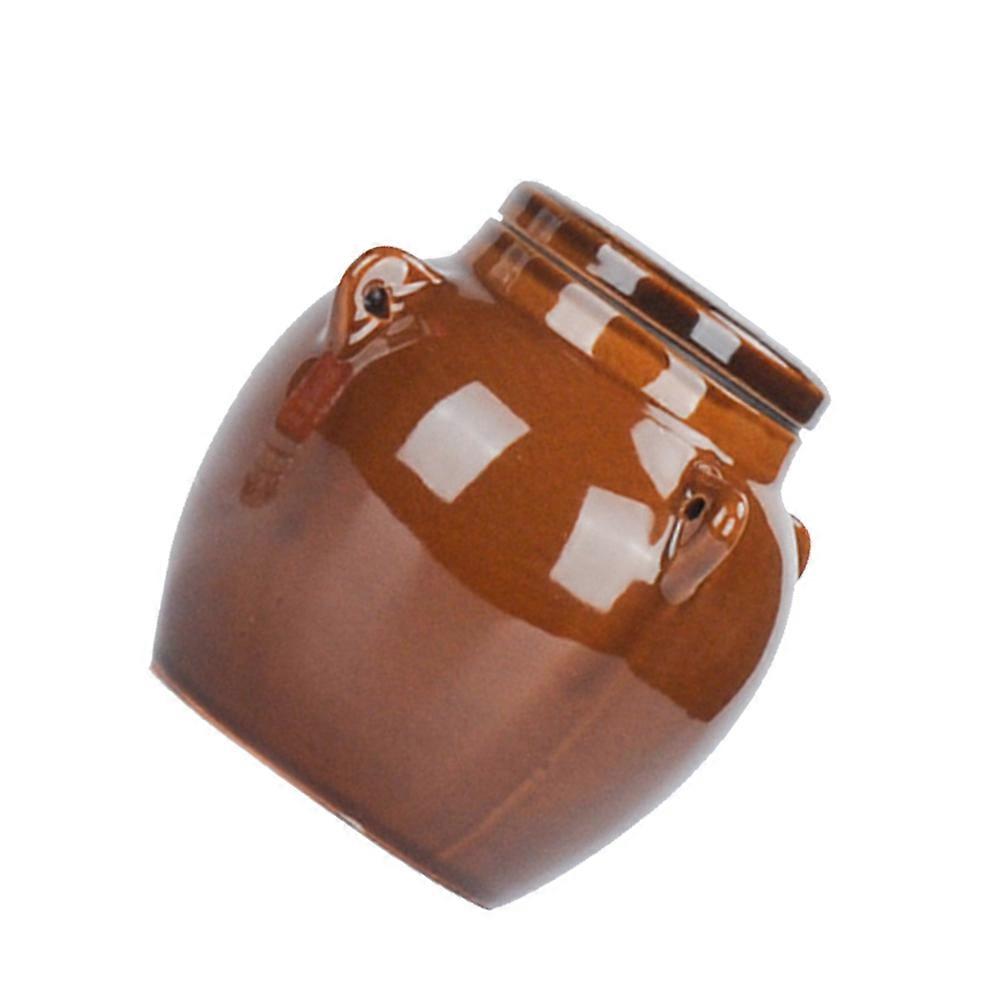 Airtight Food Storage Container Ceramic Honey Pot Sealing Jar for Home Kitchen Use 500ml 1Pack