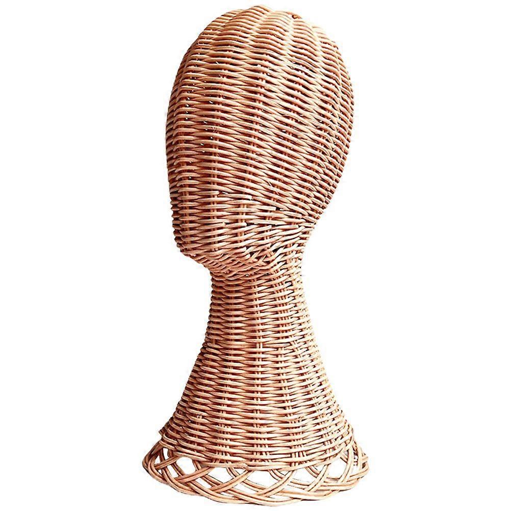 Desktop Hat Display Rack Retail Use Cap Showcase Stand Woven Hat Display Rack Rattan Cap Holder