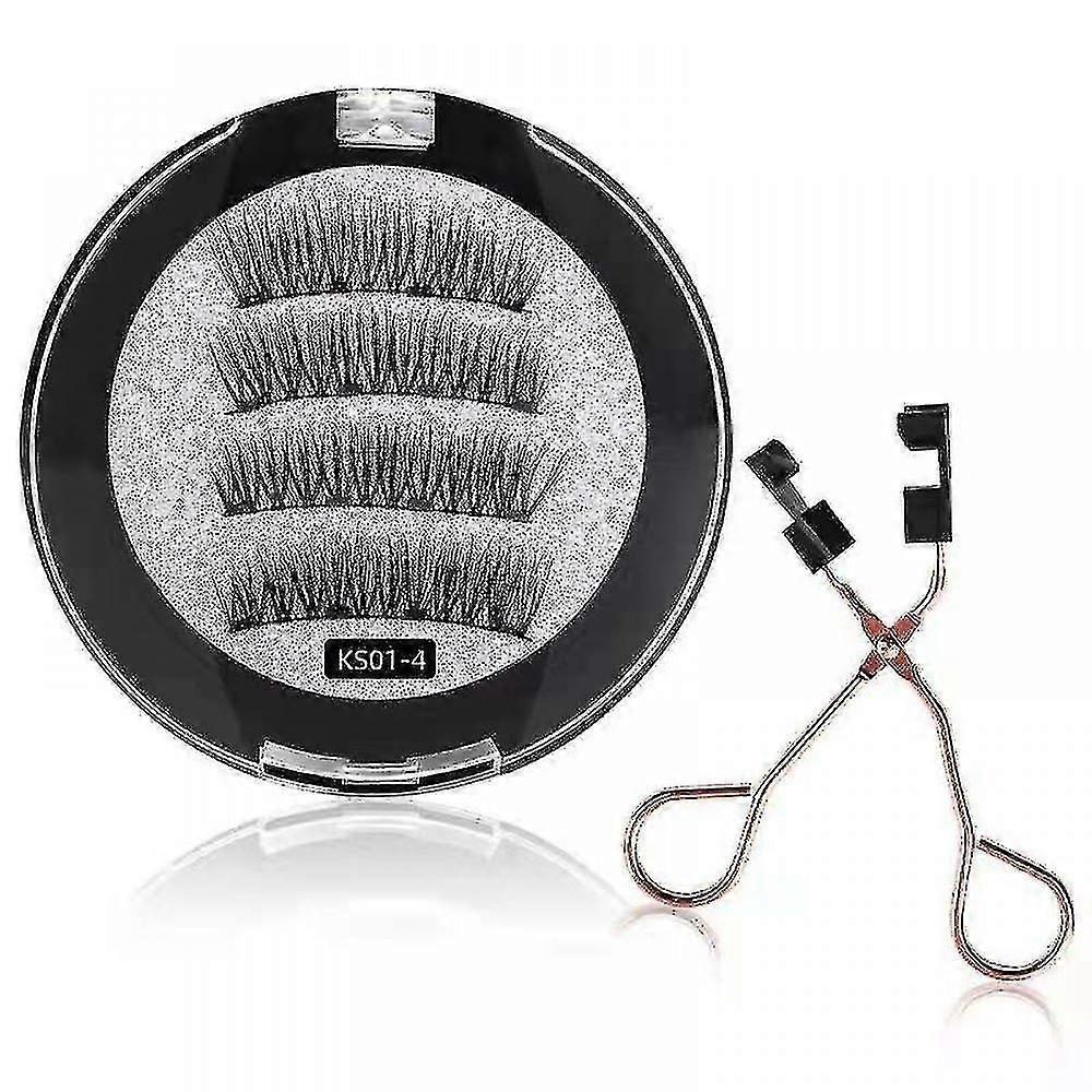 Magnetic Eyelash Applicator Tool Kit for Easy Application of Natural Looking Lashes, Glue-Free Magnetic Eyelash Clip Set Available