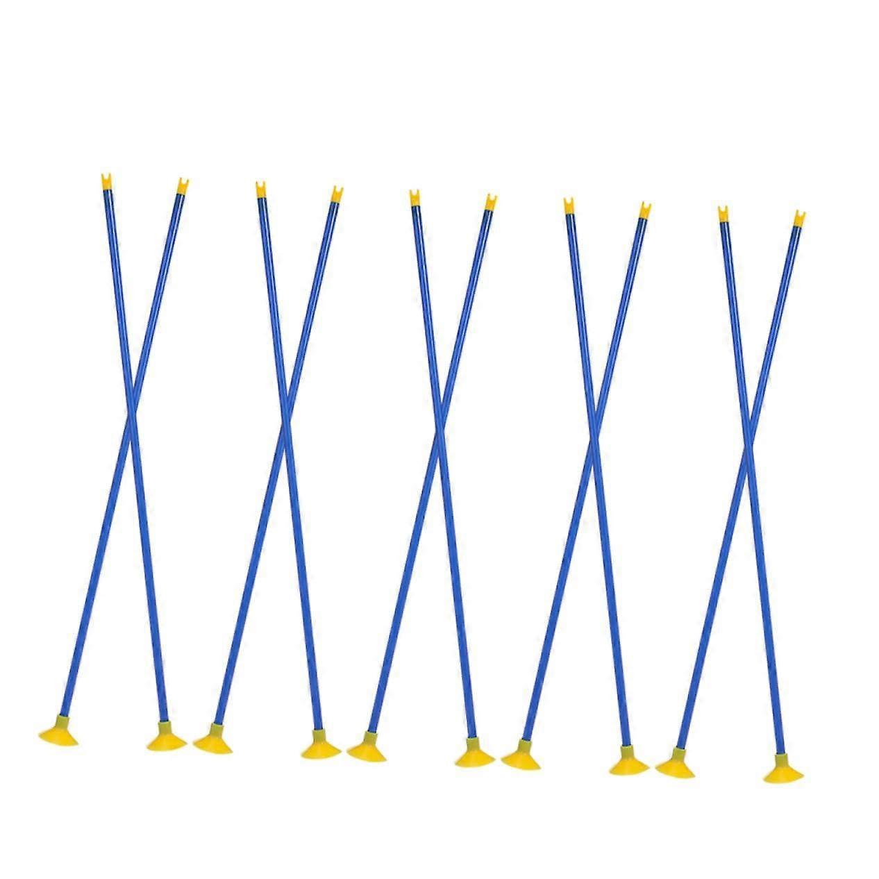 Pack of 10 Archery Suction Arrows Safety Game Arrow Training Arrow for Suction Exercise Arrow for Competition Practice Sports Arrow Plastic Blue