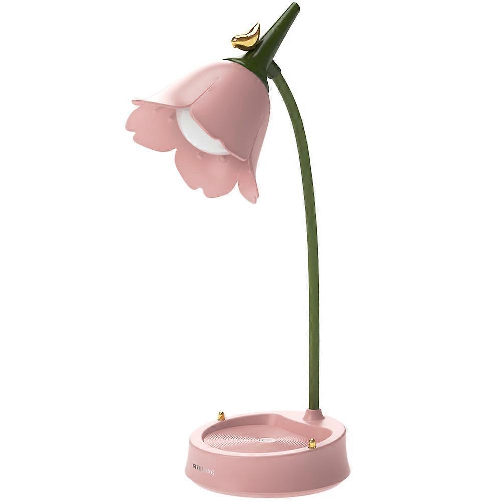 Adjustable Brightness LED Desk Lamp with Unique Flower Design for Bedroom, Office, and Study Use – Compact Nightstand Lighting for Relaxation and Work