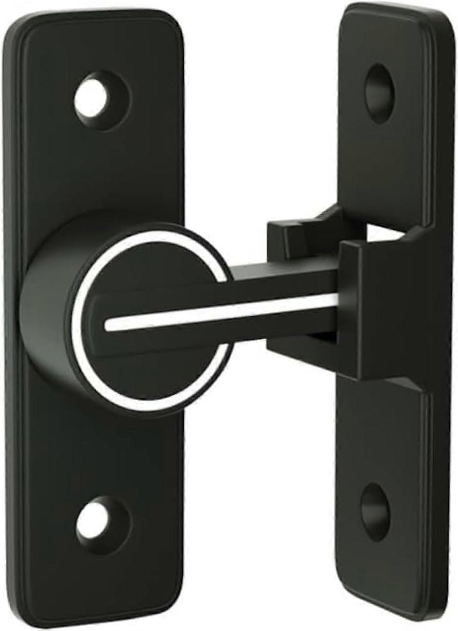 Luminous Sliding Interior Door Lock Latch, 90° Tilt Door Hook Latch, Anti-theft Hasp Buckle Lock Bolt, for Door, Window (90 Degree)