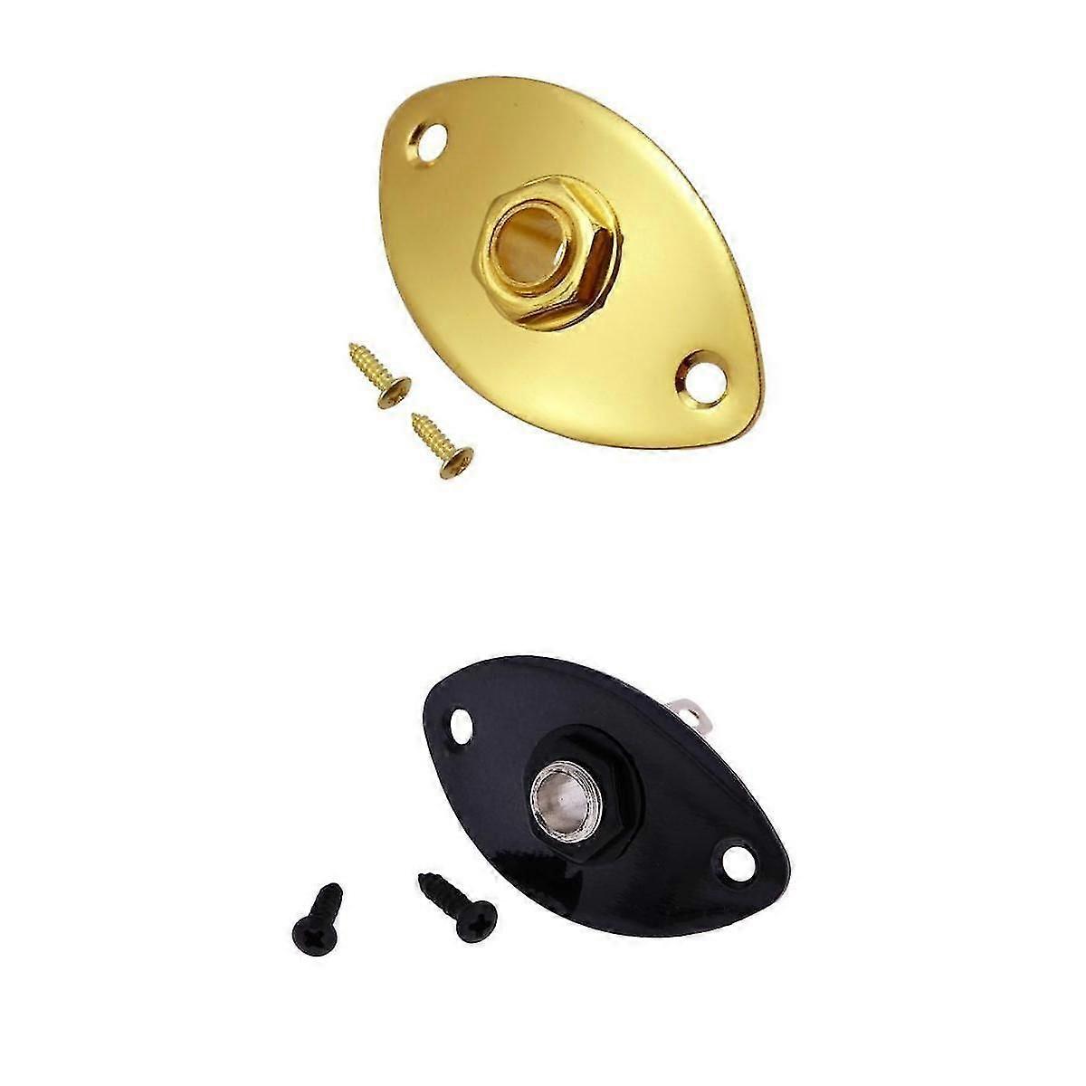 2 Pieces Output Input Jack Plug Socket with Screws for Electric Guitar Bass