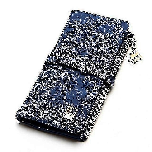 Long Design Pu Leather Drawstring Two Fold Wallet