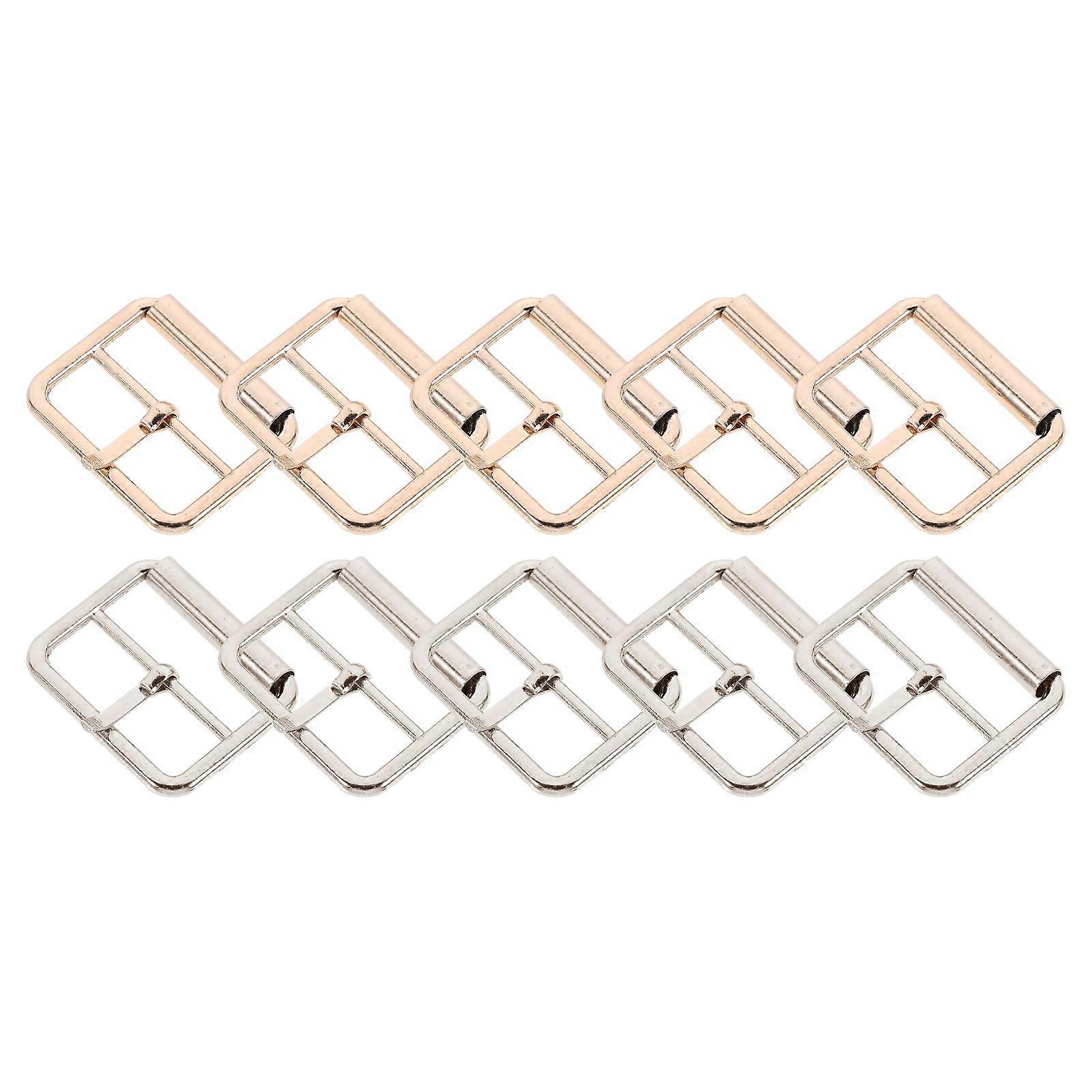 Metal Buckle Men Belt Buckles Various Styles Of Belts Silver 10Pcs