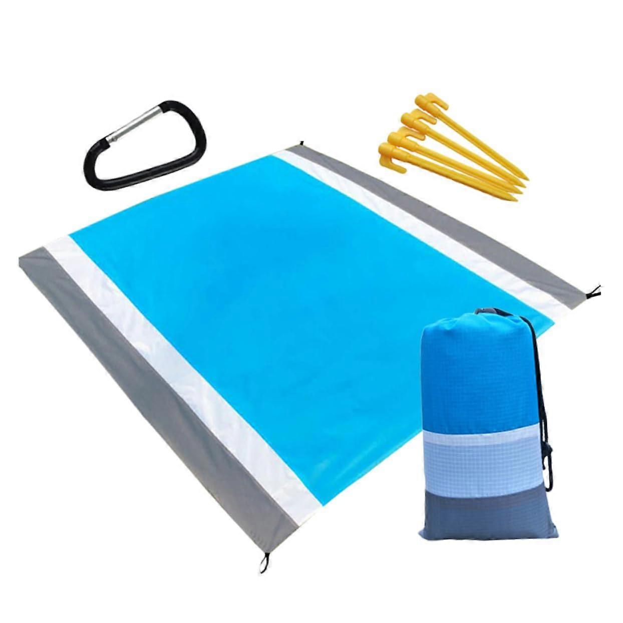 Outdoor Camping Table Set Foldable Beach Mat With Polyester Fabric, Large Picnic Blanket, Travel Picnic Pad, Carry Bag