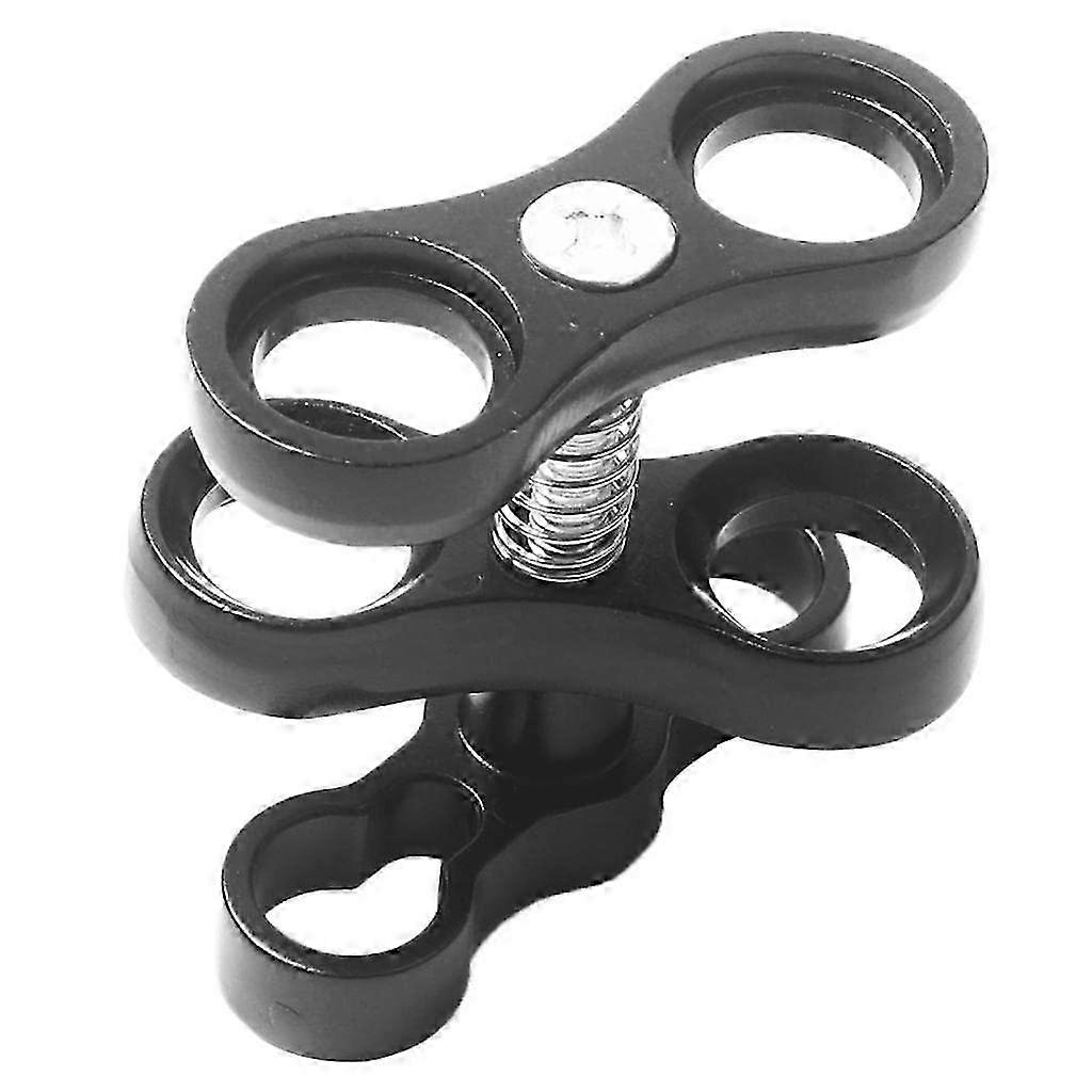 Underwater Diving Ball Join Connector Clamp Mount Arm Compatible with Flashlight Torch, Made of Aluminum Alloy, Black Color