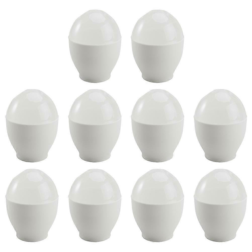 Egg Steamer Microwave Safe Steaming Eggs for Homeowners 10Pcs White