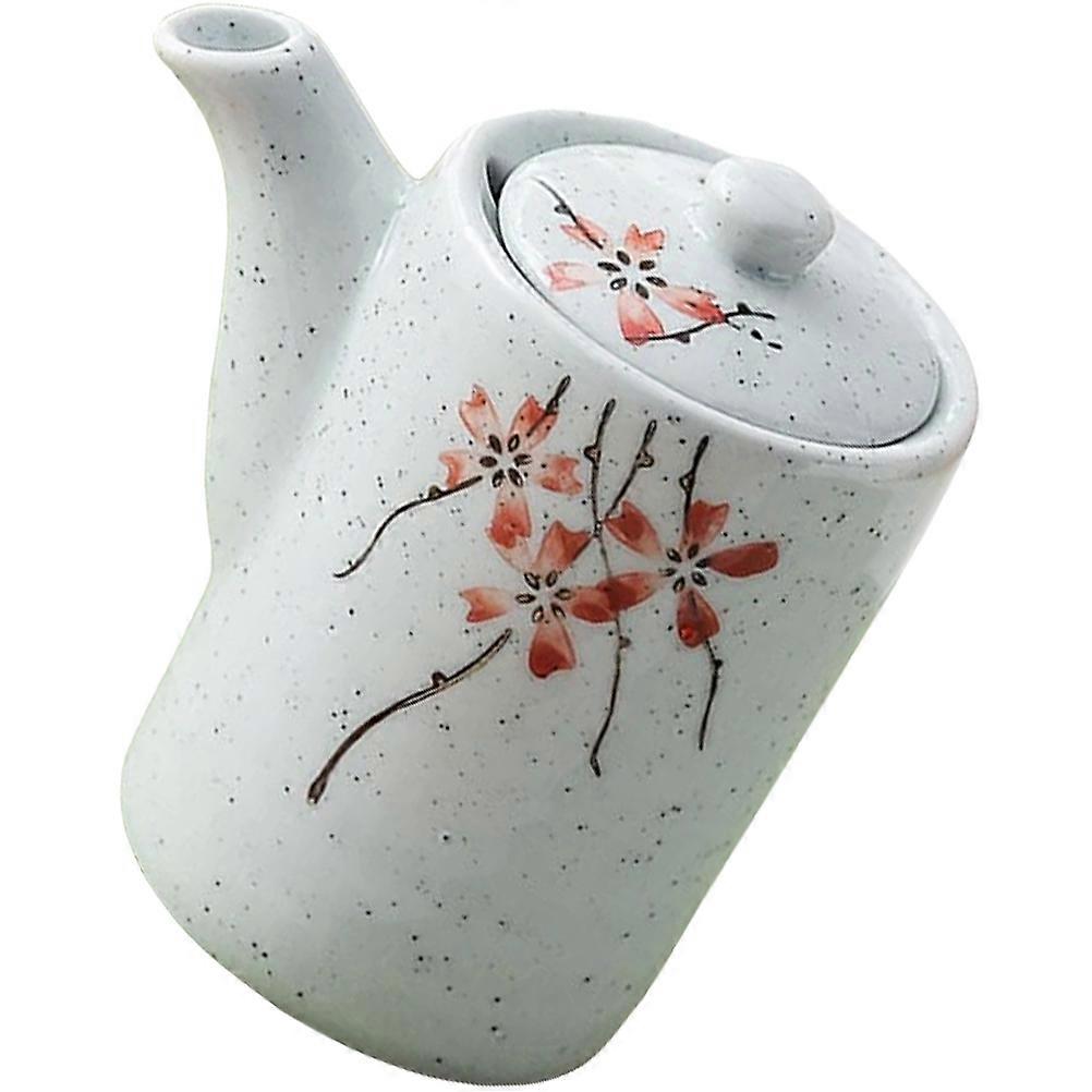 Ceramic Soy Sauce Dispenser with Lid   Stylish Condiment Pot for Kitchen and Table Use, Holds Sauce, Vinegar, and More