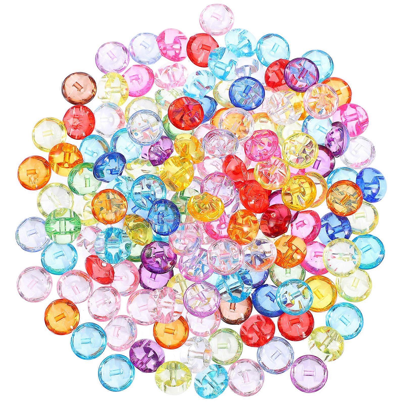 Sewing Buttons Fasteners Resin Buttons Crystal Shape Stylish Appearance Projects 150Pcs