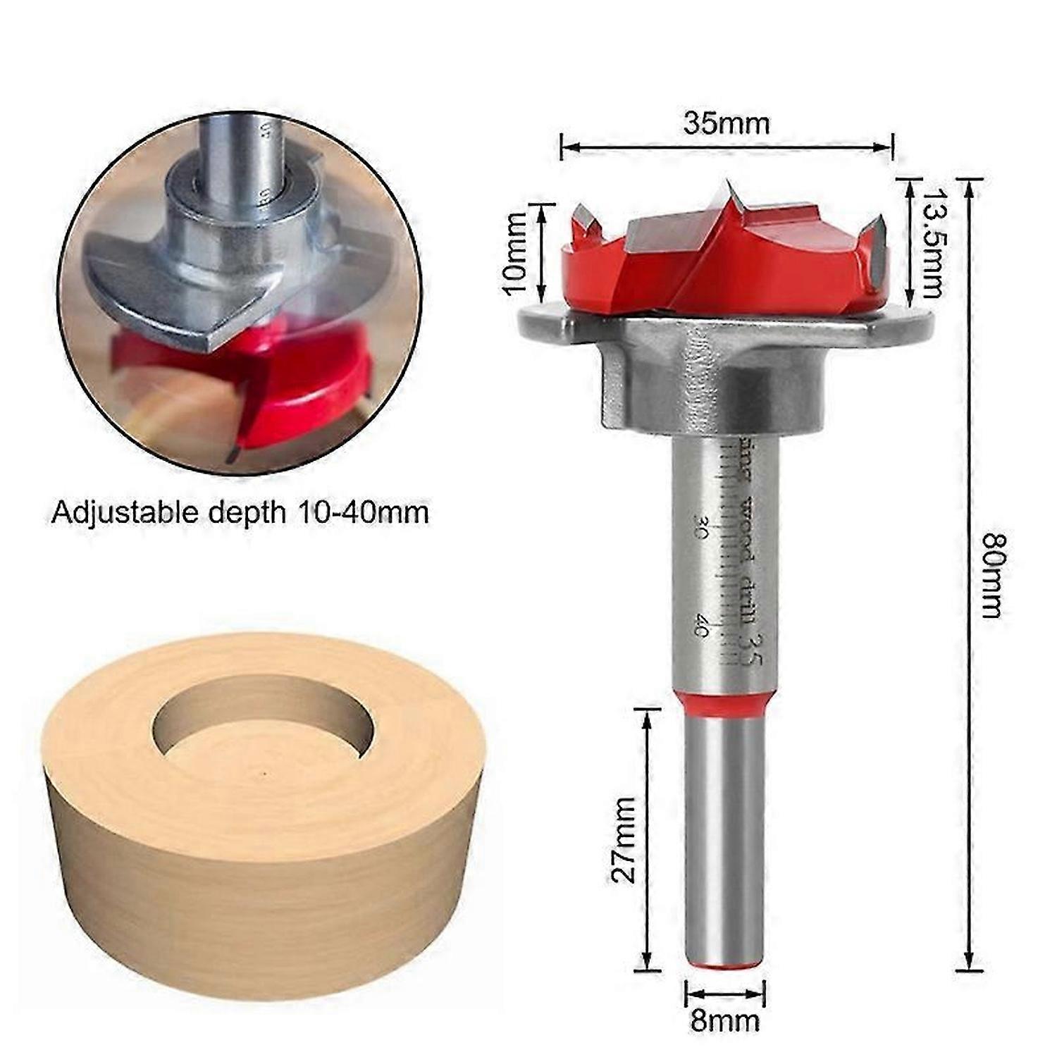 Hinge Drill Combination Set Hinge Woodworking Opening Locator 35Mm Adjustable Woodworking Door Lock