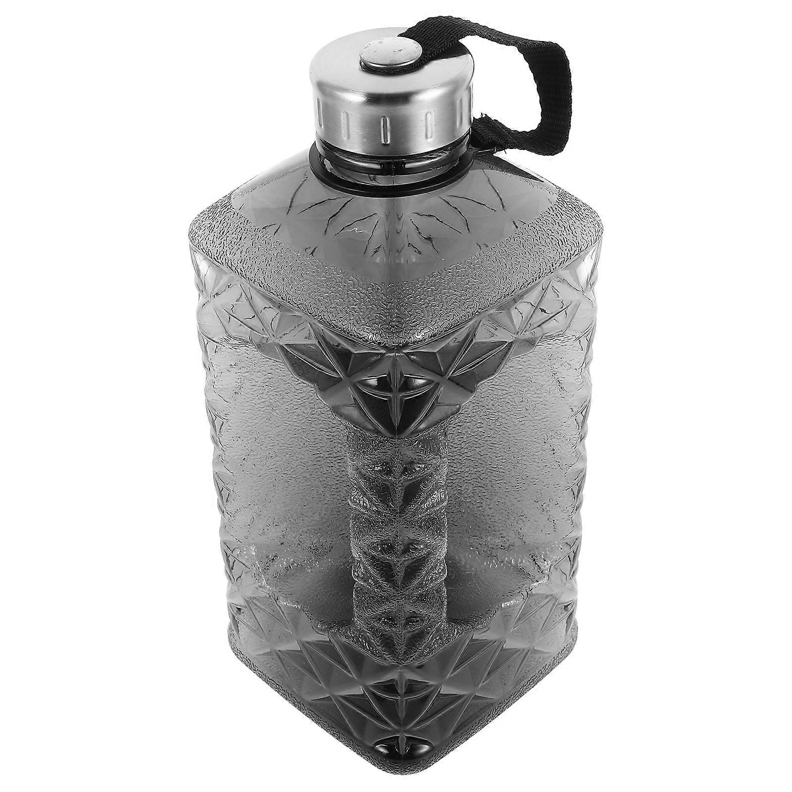 Cycling Water Bottles Portable Water Jug for Outdoor Sports Gym and Camping 2200ML Dark Grey Easy to Carry 1Set
