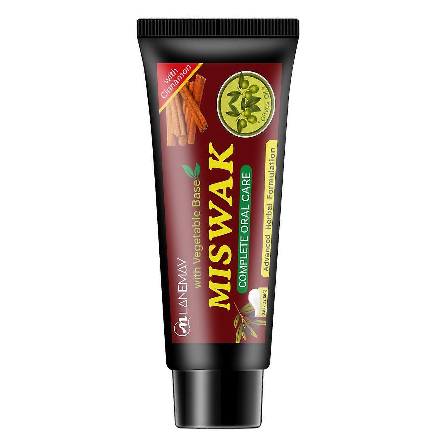 Herbal Toothpaste, Natural Miswak Toothpaste for Teeth Whitening with Cinnamon & Olive Oil, for a Healthy and Refreshing Oral