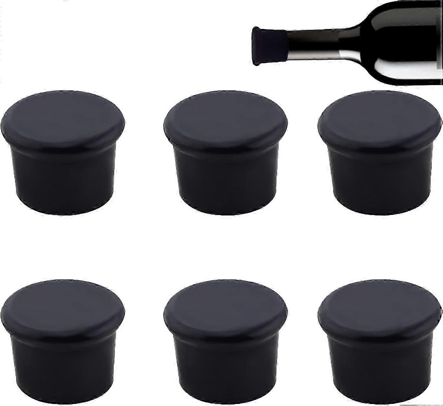 Silicone Corks 6 Pieces Wine Bottle Caps Reusable Corks for Wine, Champagne Bottles, Beer Bottles, Sparkling Wine, Wine Corks, Wine Corks, Bottle Caps
