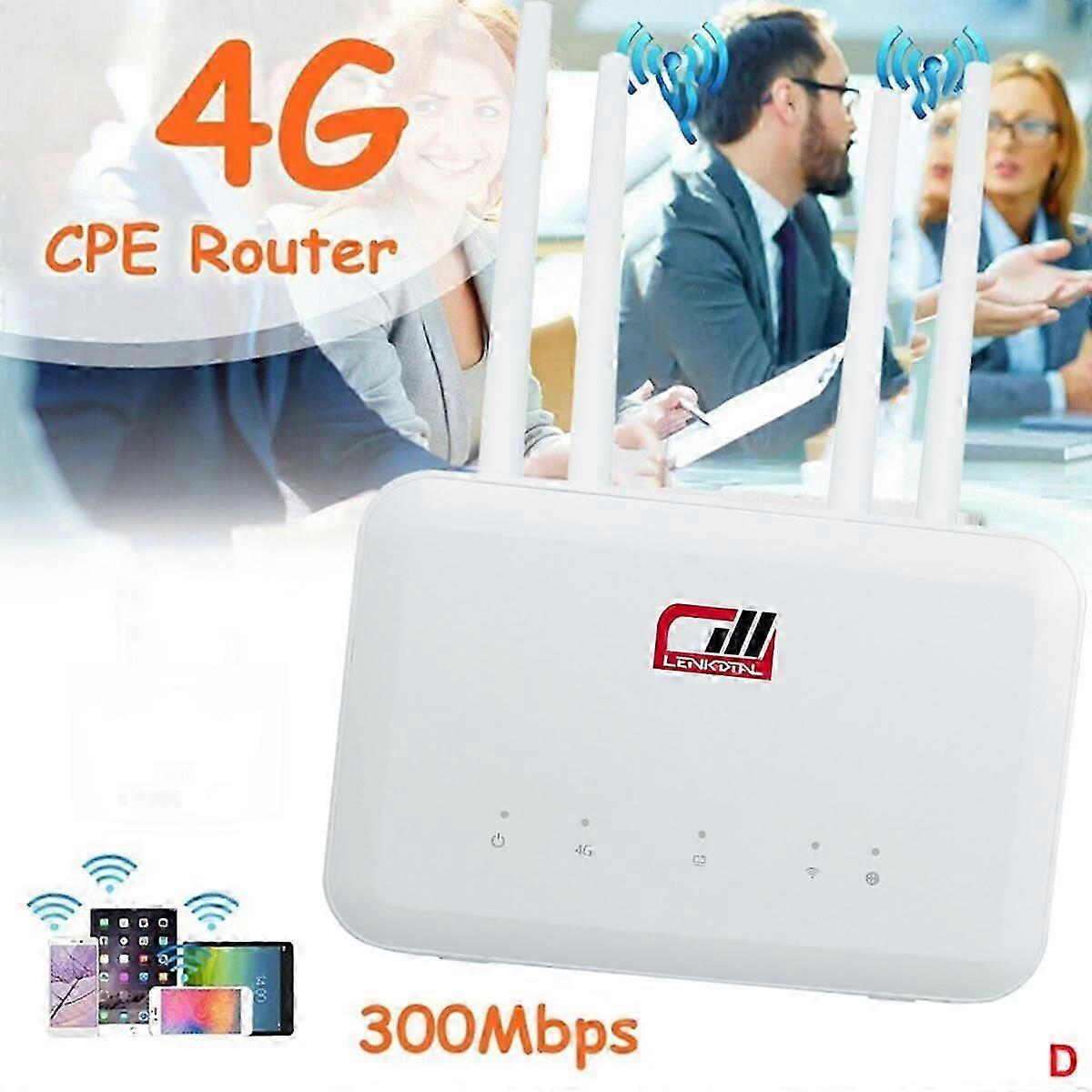 4G Wifi Router 300Mbps with Slot+4X Antenna Wireless Router Support Battery Power