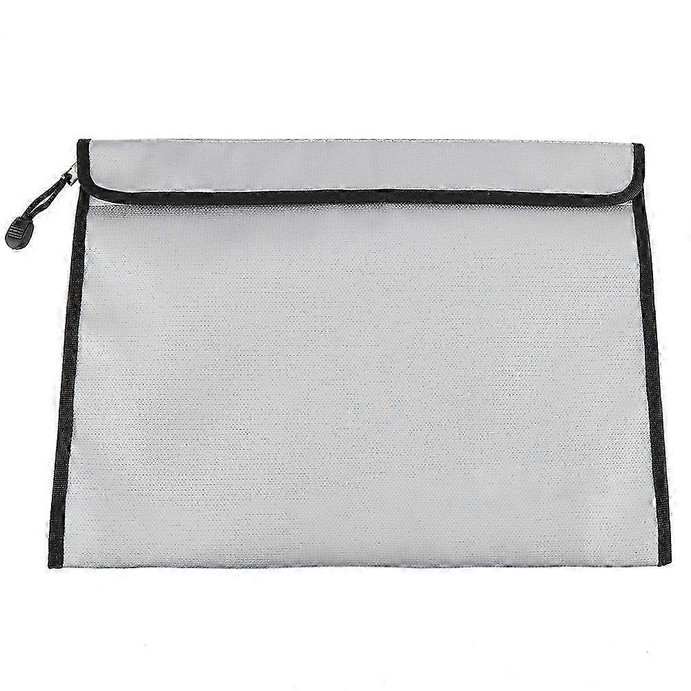 38*28CM Fireproof Waterproof Document Bag File Envelope Safe Storage with Zipper Closure