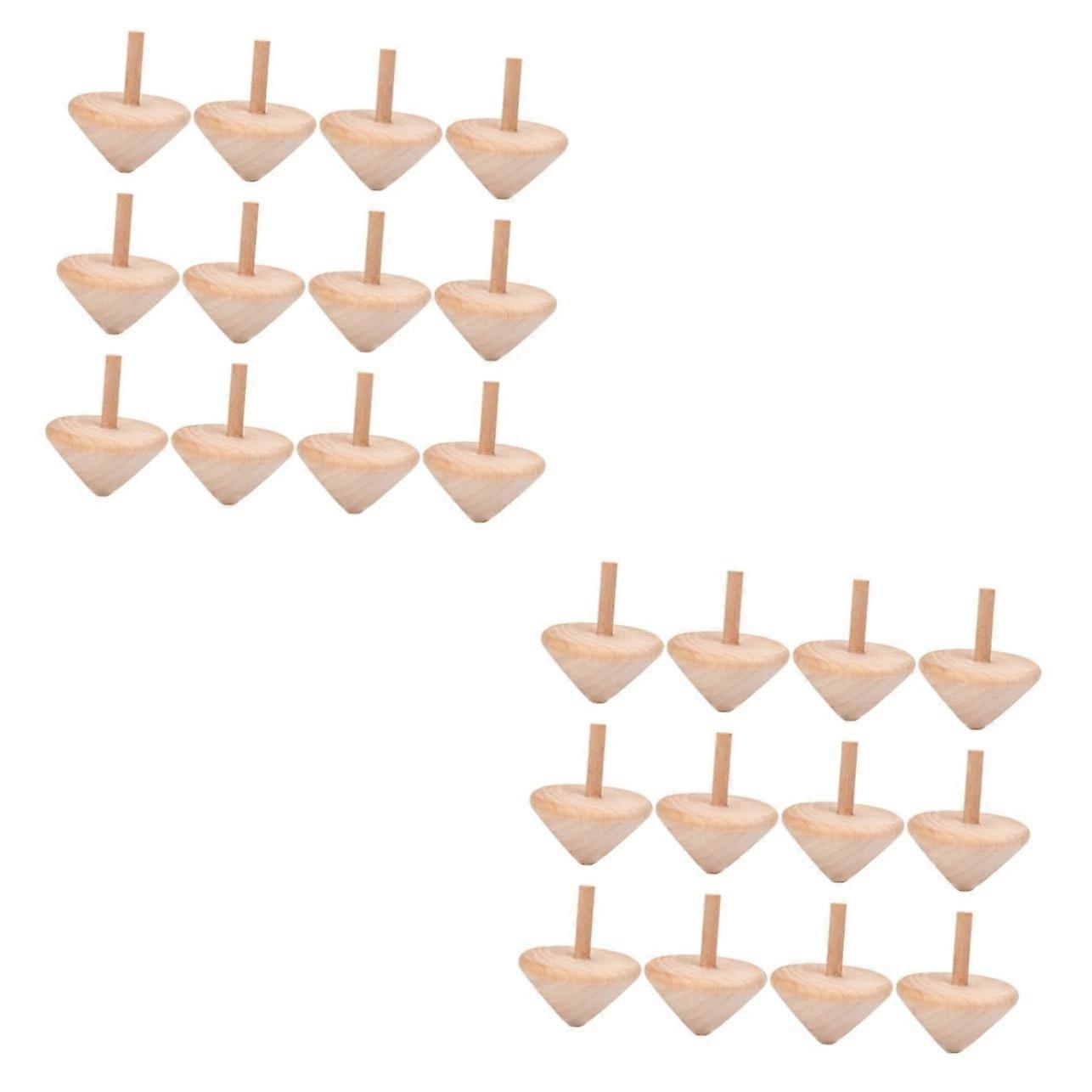 24个木质旋转陀螺变色龙玩具新奇旋转陀螺儿童彩绘陀螺教育幼儿园玩具儿童陀螺玩具手工儿童指尖陀螺