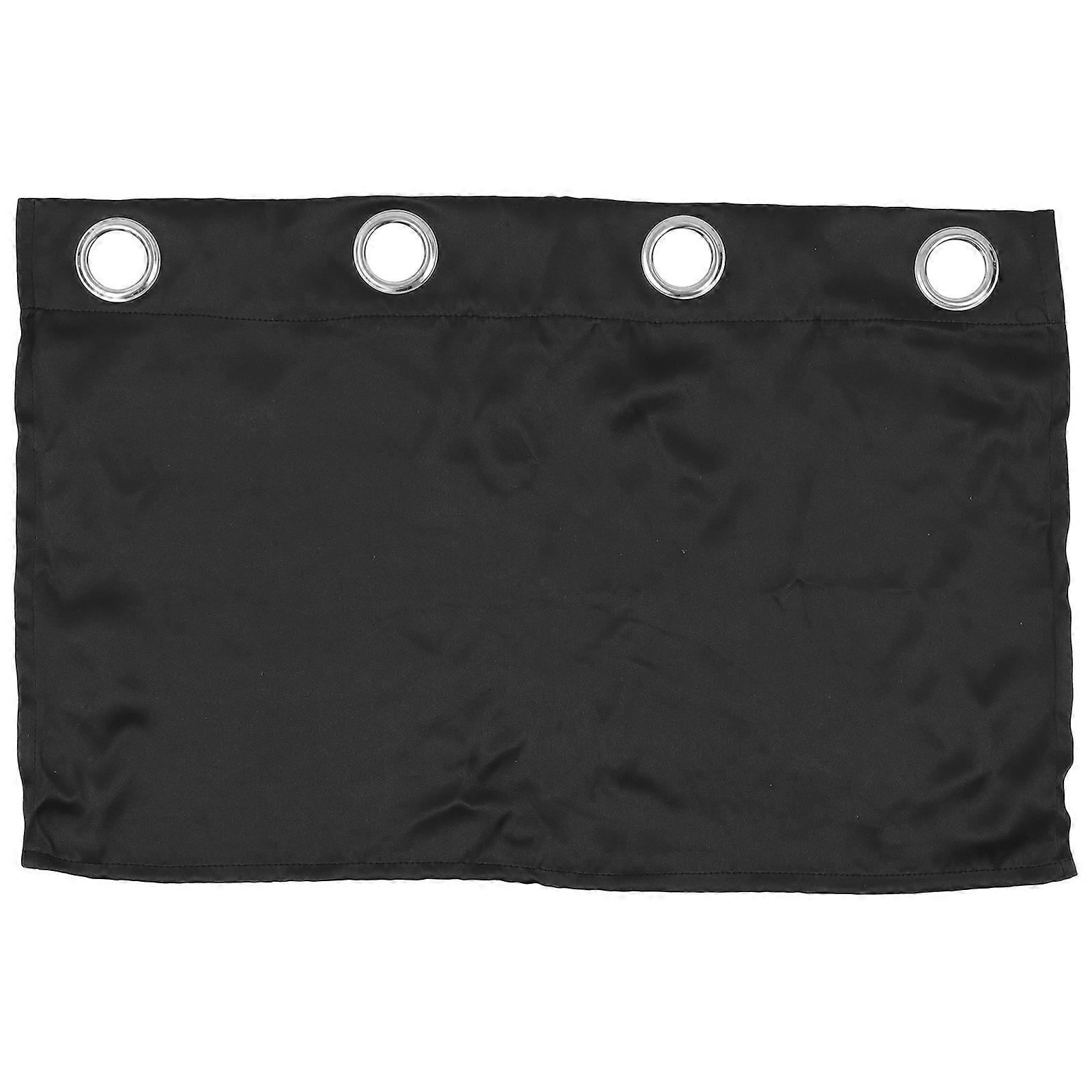 Kitchen Half Curtains Sun Blocking Short Style for Home 74x46cm Black Simple but Modern 1Set