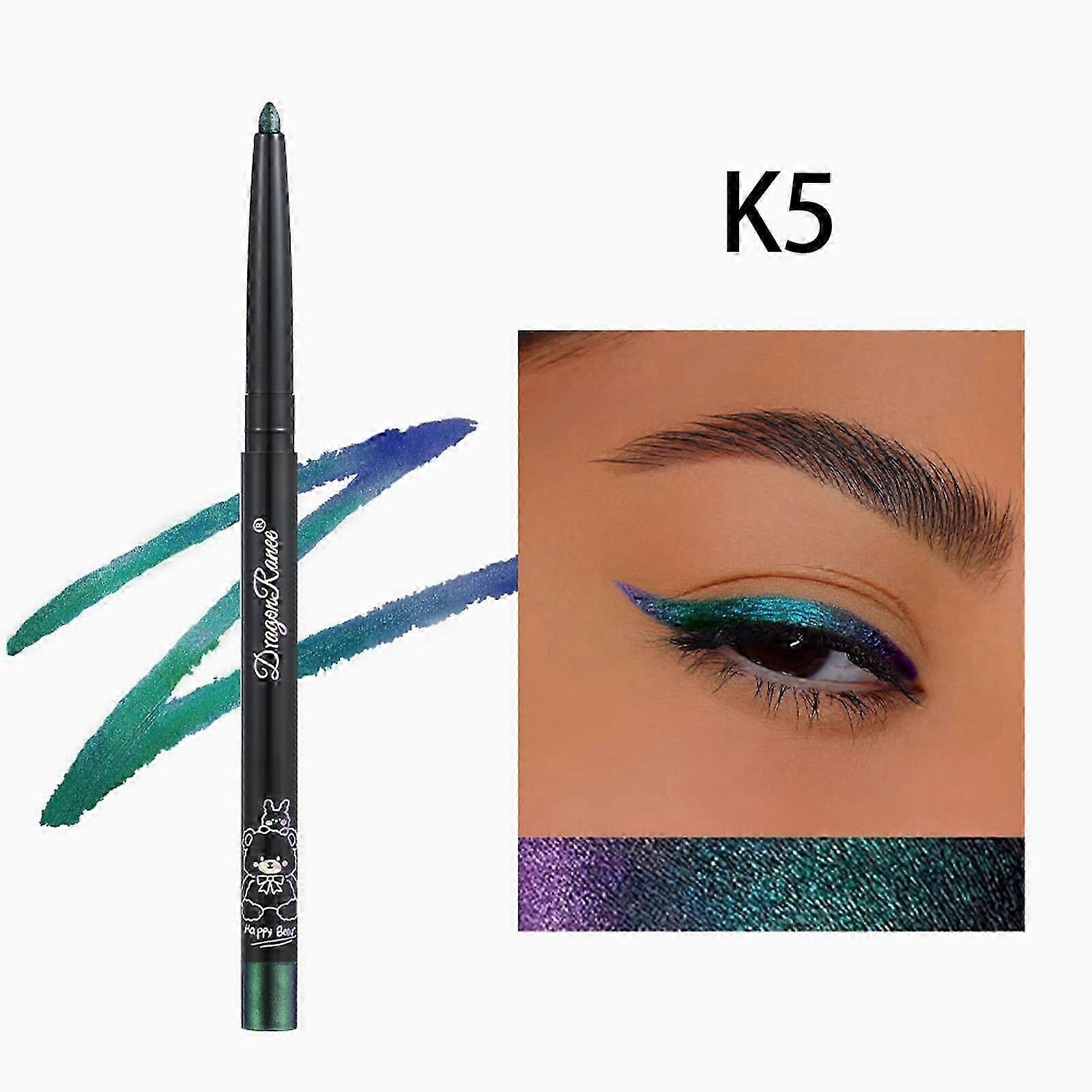 قلم تحديد العيون الملون اللامع ، قلم تحديد العيون الأخضر اللامع Chameleon Metallic Shimmer ، عصا ظلال العيون المقاومة للماء طويلة الأمد