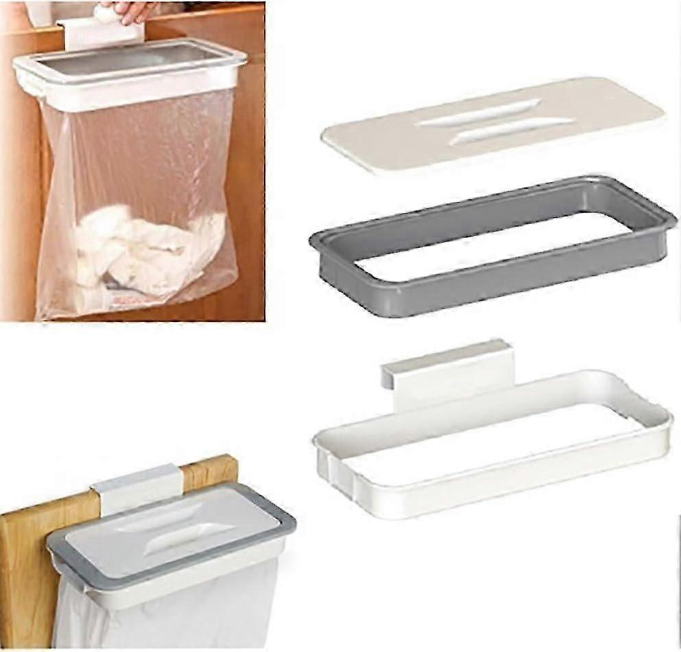 Over The Cabinet Door Garbage Holder Wastebaskets Trash Rack Cupboard Storage Hanger Hanging Trash Can