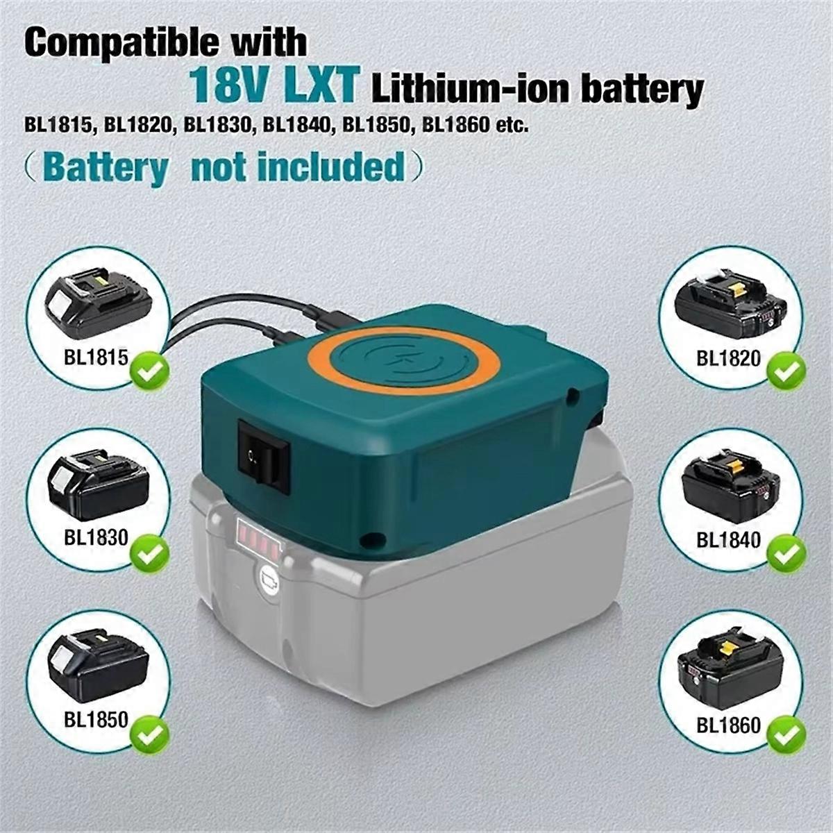 usb oplader adapter type-c telefon hurtig oplader til makita 18v bl1840 bl1850 bl1860 li-ion batteri bærbar strømforsyning
