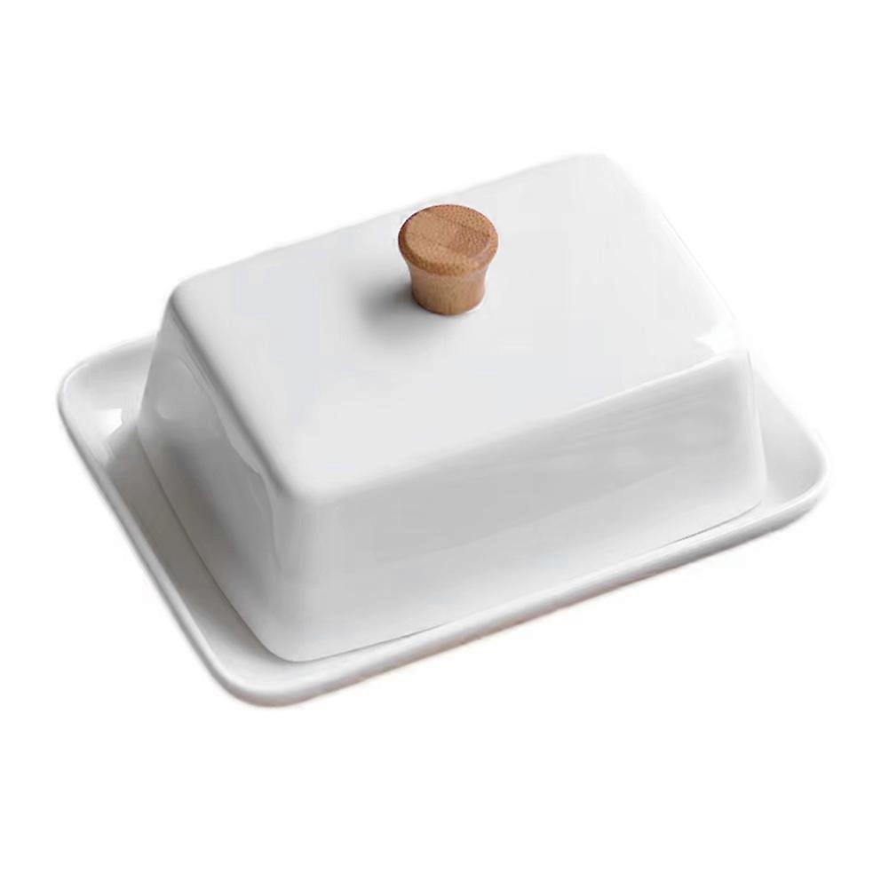 Ceramic Butter Dish with Sealed Lid for Kitchen Organization, Ideal for Cafe, Fridge, Cake Shop & Baking Use Large