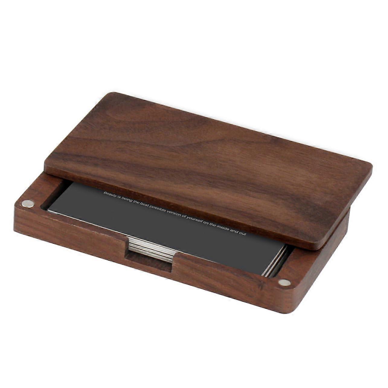 Walnut Travel Card Holder Case for Men