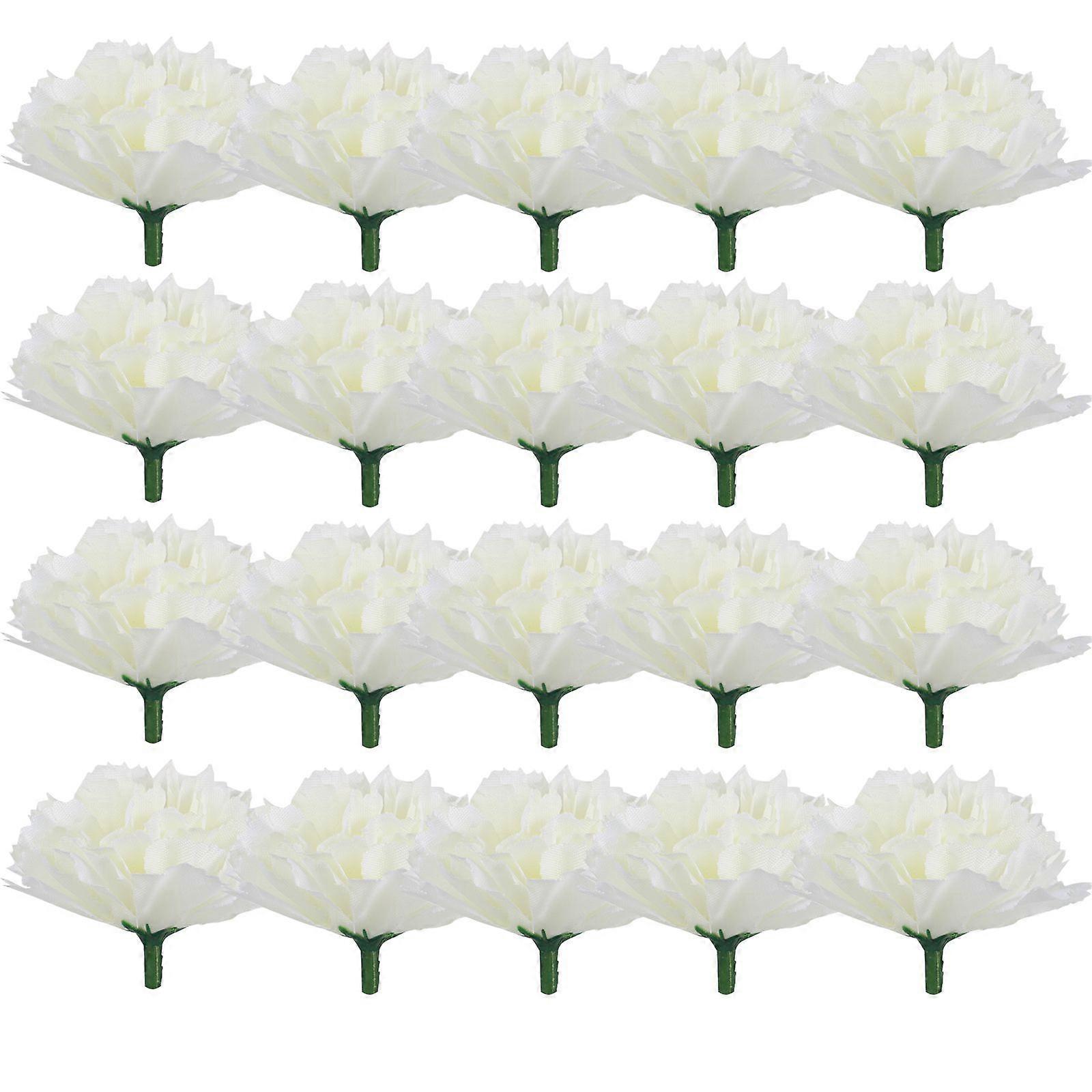20pcs Simulate Carnation Wedding Scene Carnation Decor Romantic Flower Decor