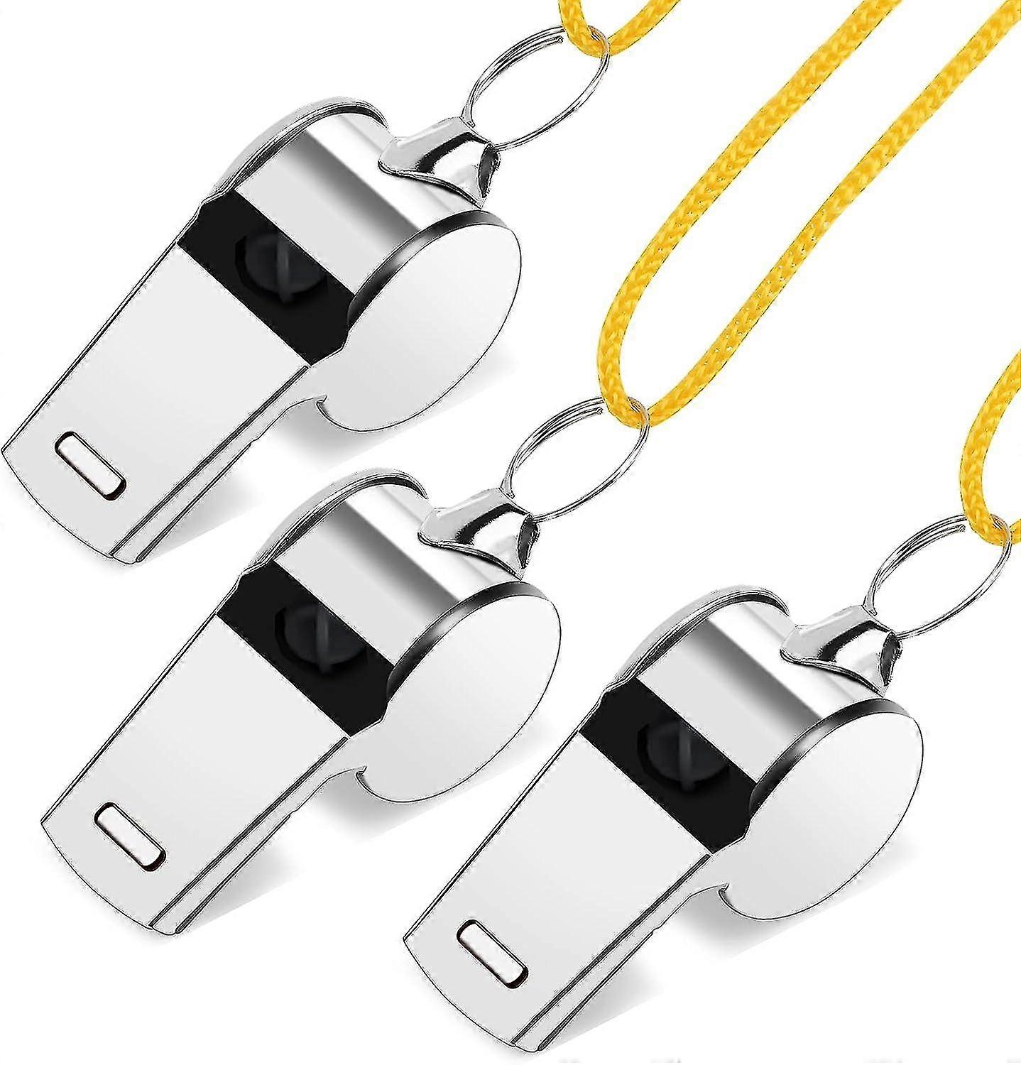 3 Pcs Whistles, Referee Whistle, Sports Whistle, Metal Whistle, Coach Whistle