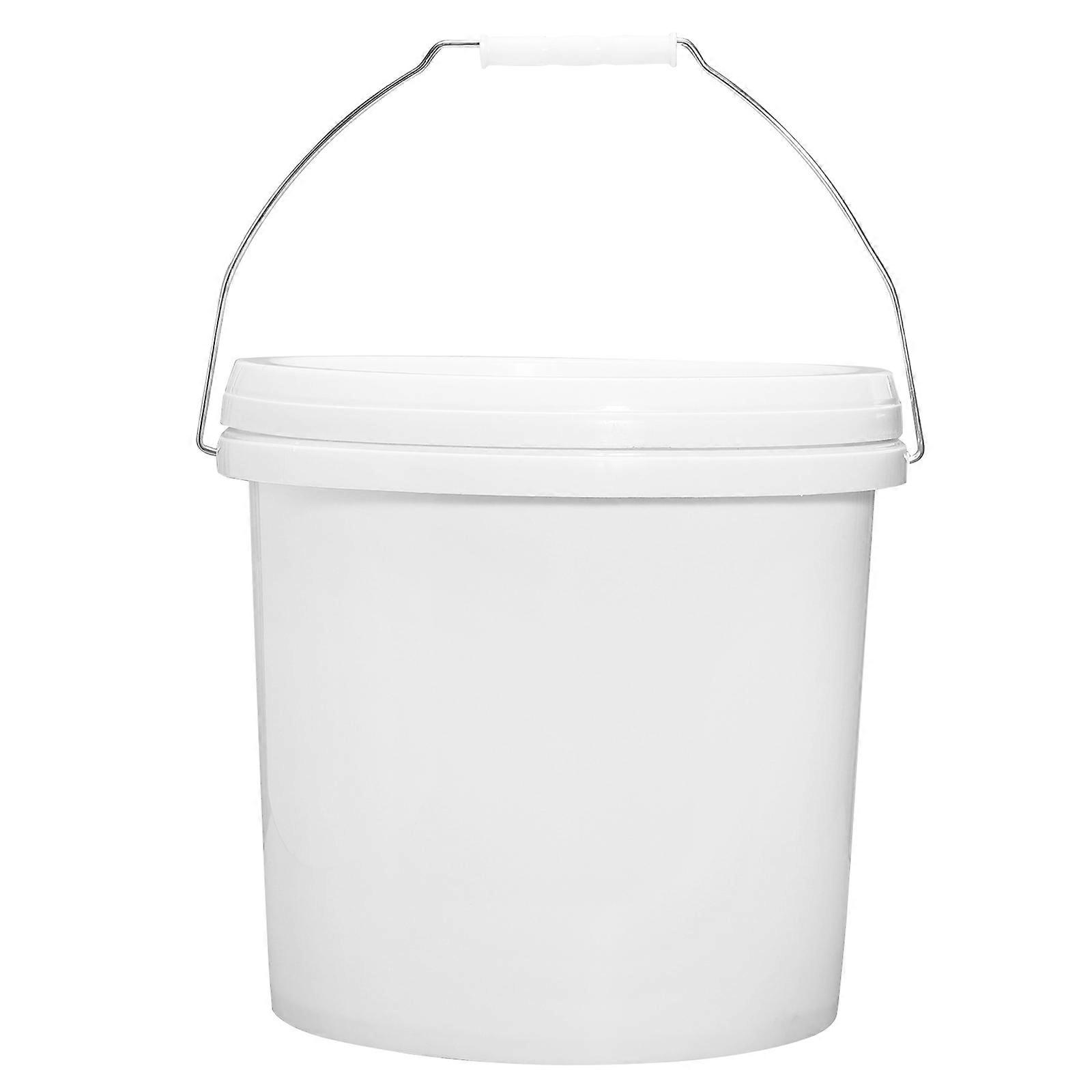 White Plastic Water Bucket for Home Storage Use Portable with Large Capacity 1Pc