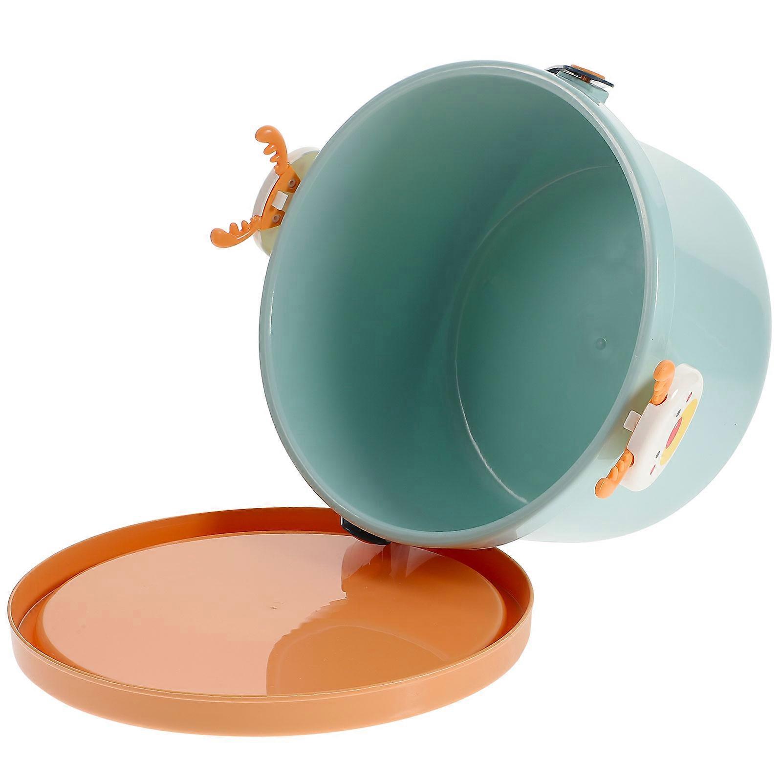 Sky Blue Plastic Toy Storage Bucket Building Blocks Organizer