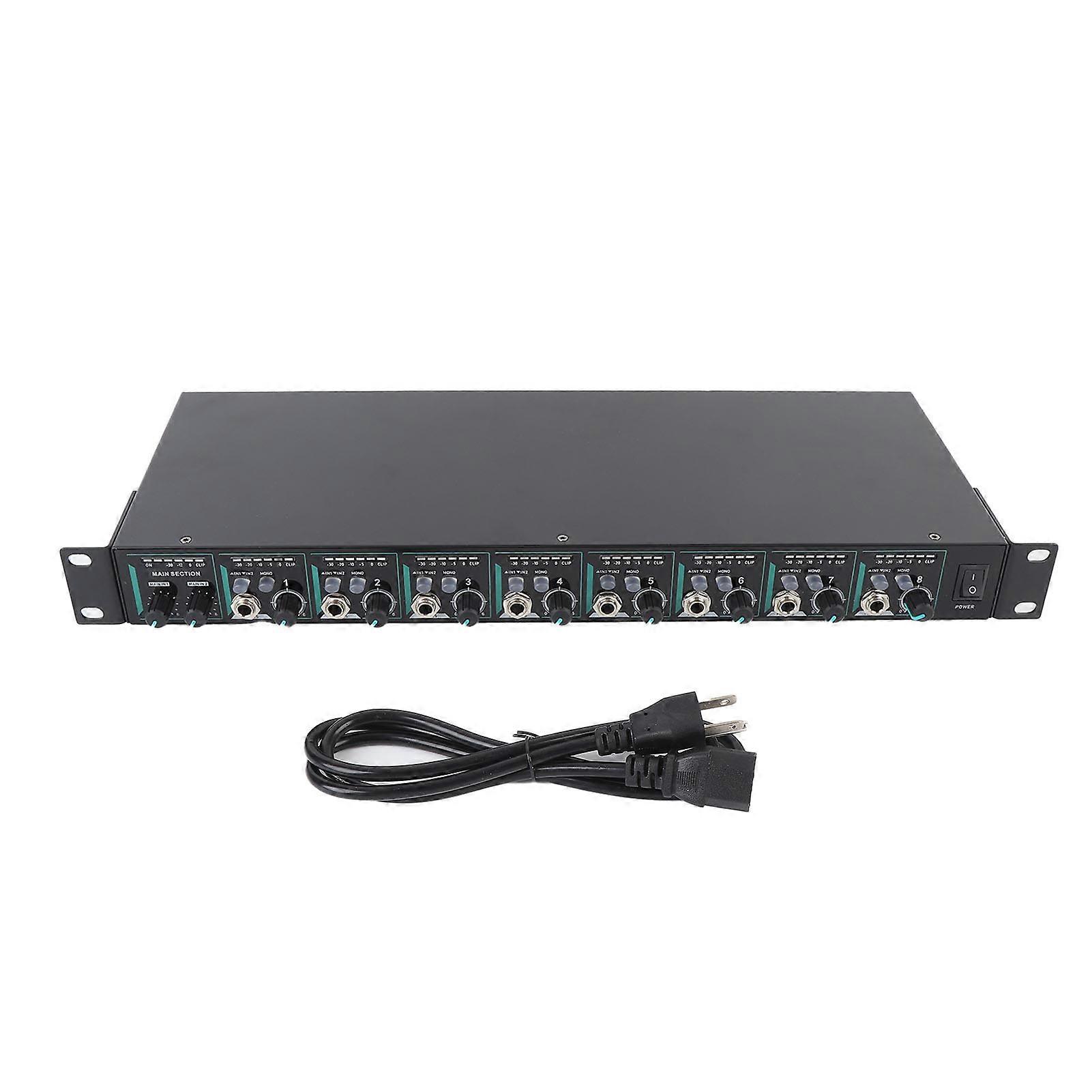 Professional 8 Channel Headphone Amplifier for Studio and Stage with US Plug