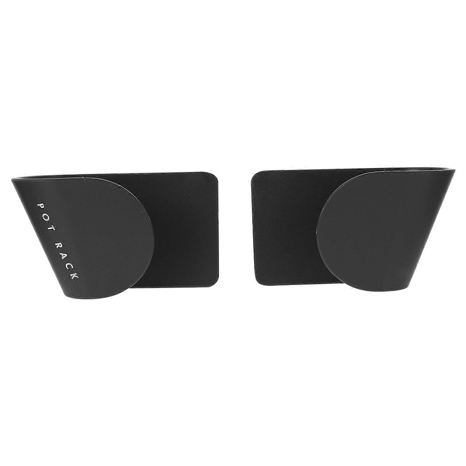 Porte-couvercle en ABS noir pour cuisine avec espacement réglable et style moderne 3 paires murales