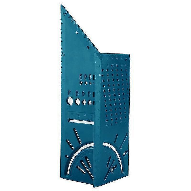 Green Angle Measuring Square & Woodworking Scribe Ruler - Precision Tool for Accurate Cuts & Angles in Carpentry