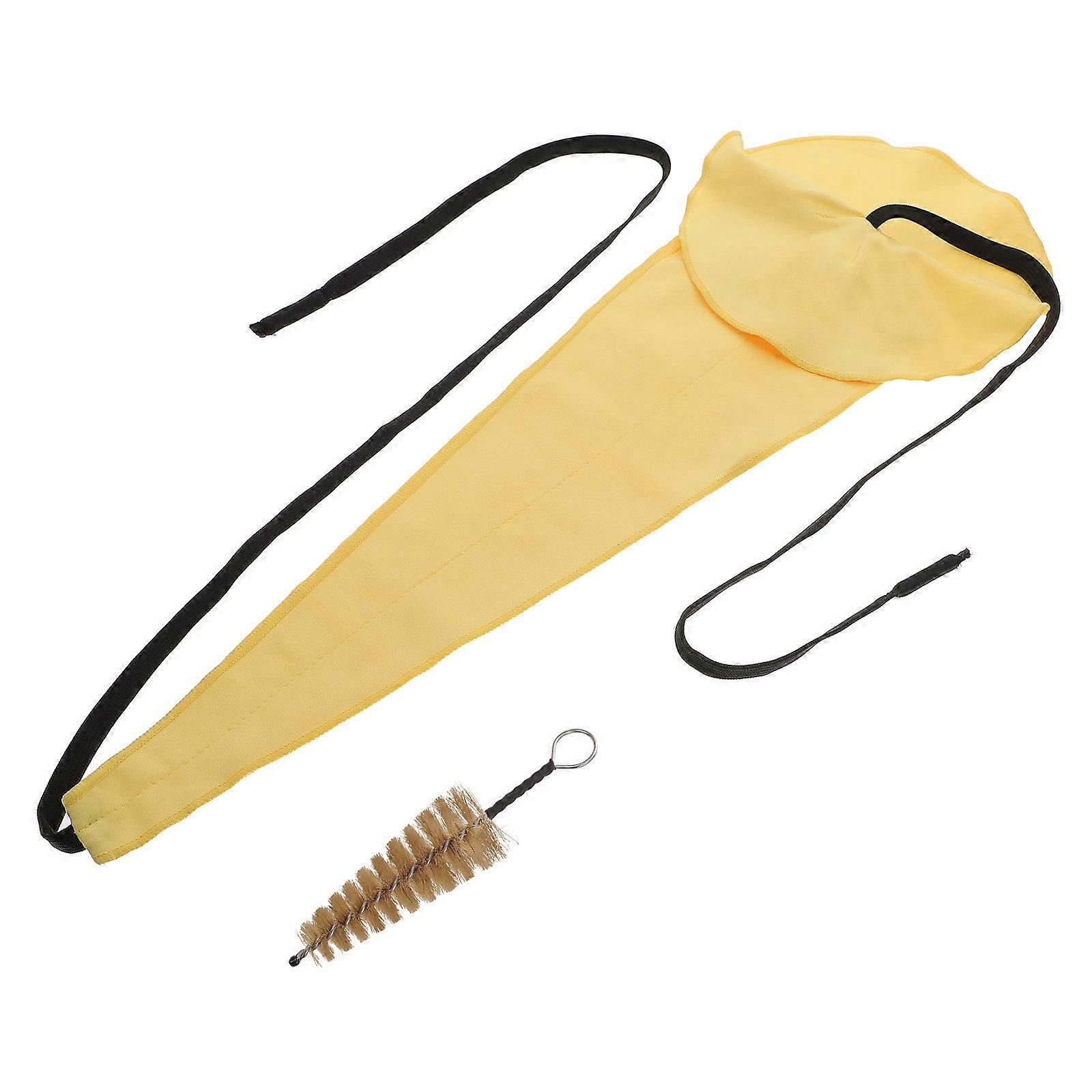 Saxophone Maintenance Kit Durable Cleaning Brush and Reusable Wipe Cloth for Alto Saxophone and Clarinet Care