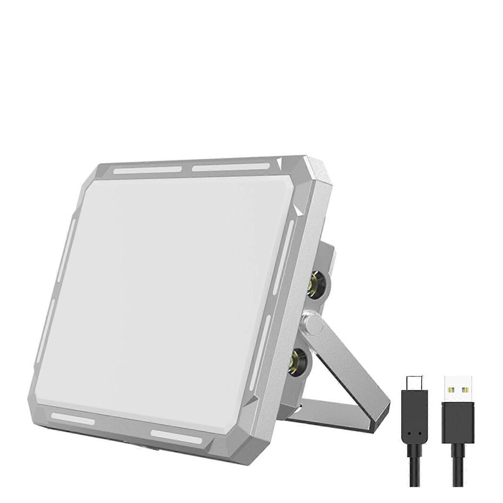 Floodlight, LED 1000LM rechargeable flood work light, outdoor camping lamp, builtin 4000mAh battery, IP44 waterproof, more stable connection