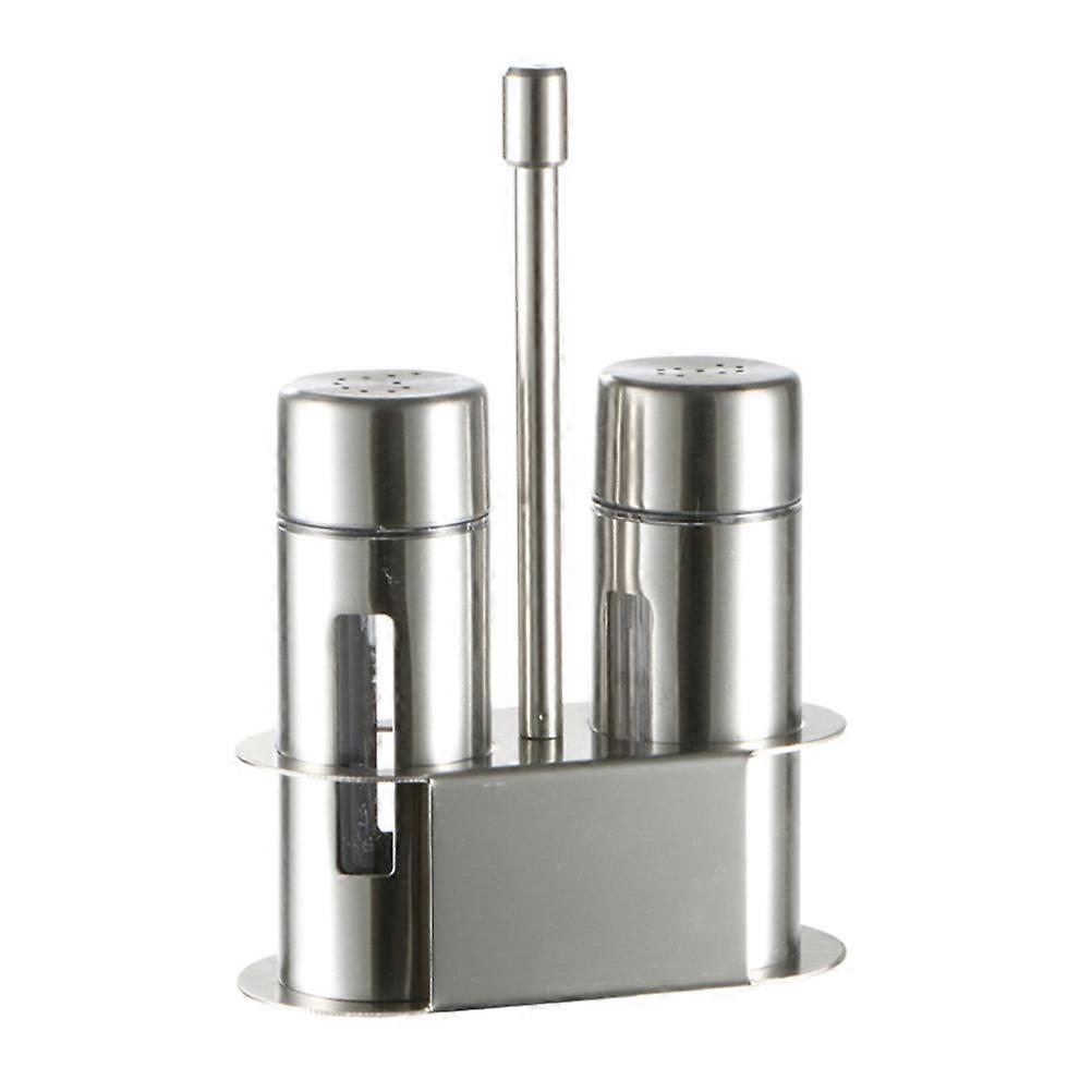 Stainless Steel Seasoning Pot Set Large Condiment Jars for Kitchen, BBQs, and Picnics